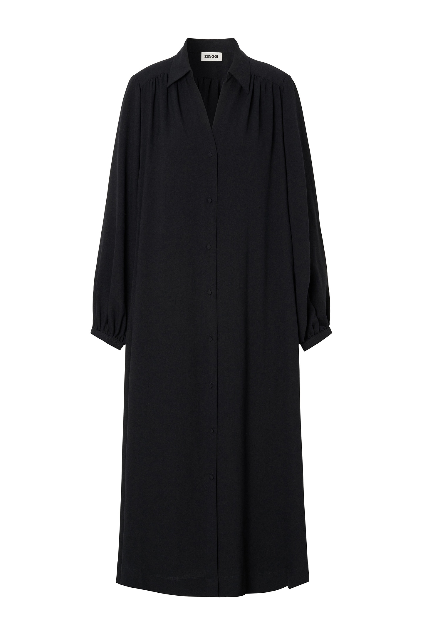 RELAXED LONG DRESS BLACK 4