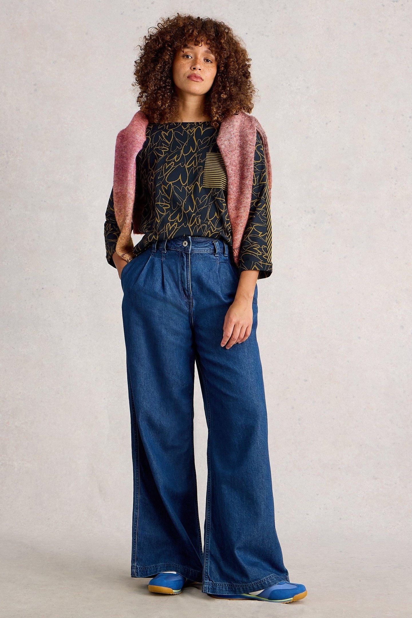 DEMI DOLMAN TOP NAVY MULTI 1