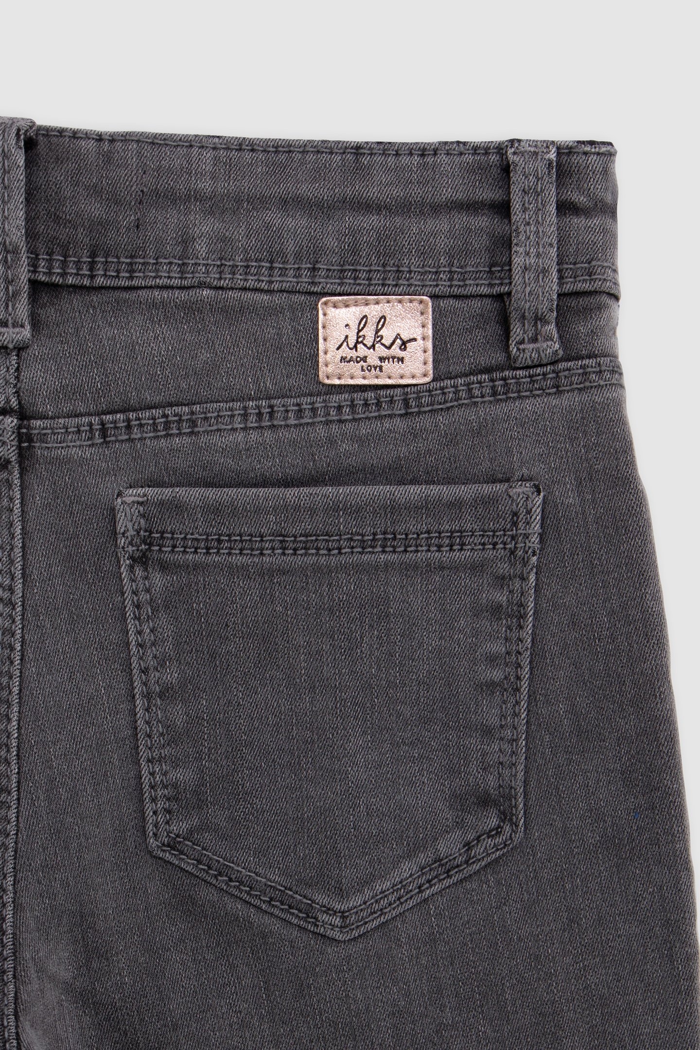 STRAIGHT GREY JEANS WITH GIRL'S EMBROIDERY 8