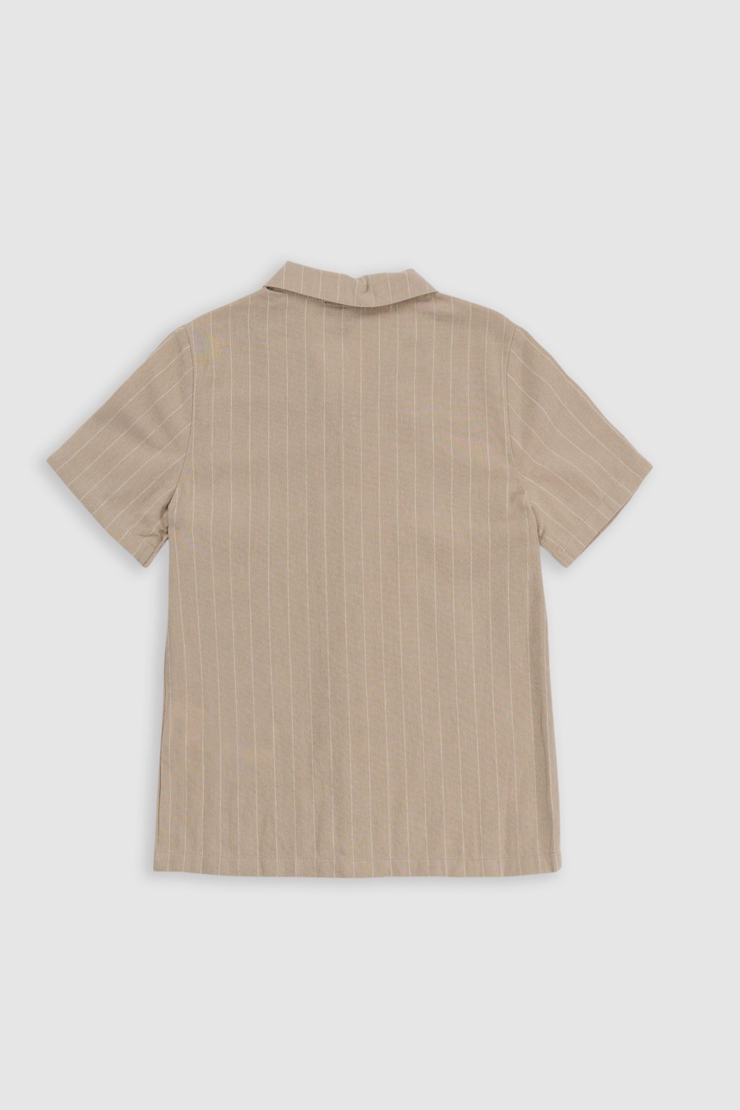 BEIGE ORGANIC COTTON STRIPED SHIRT 2