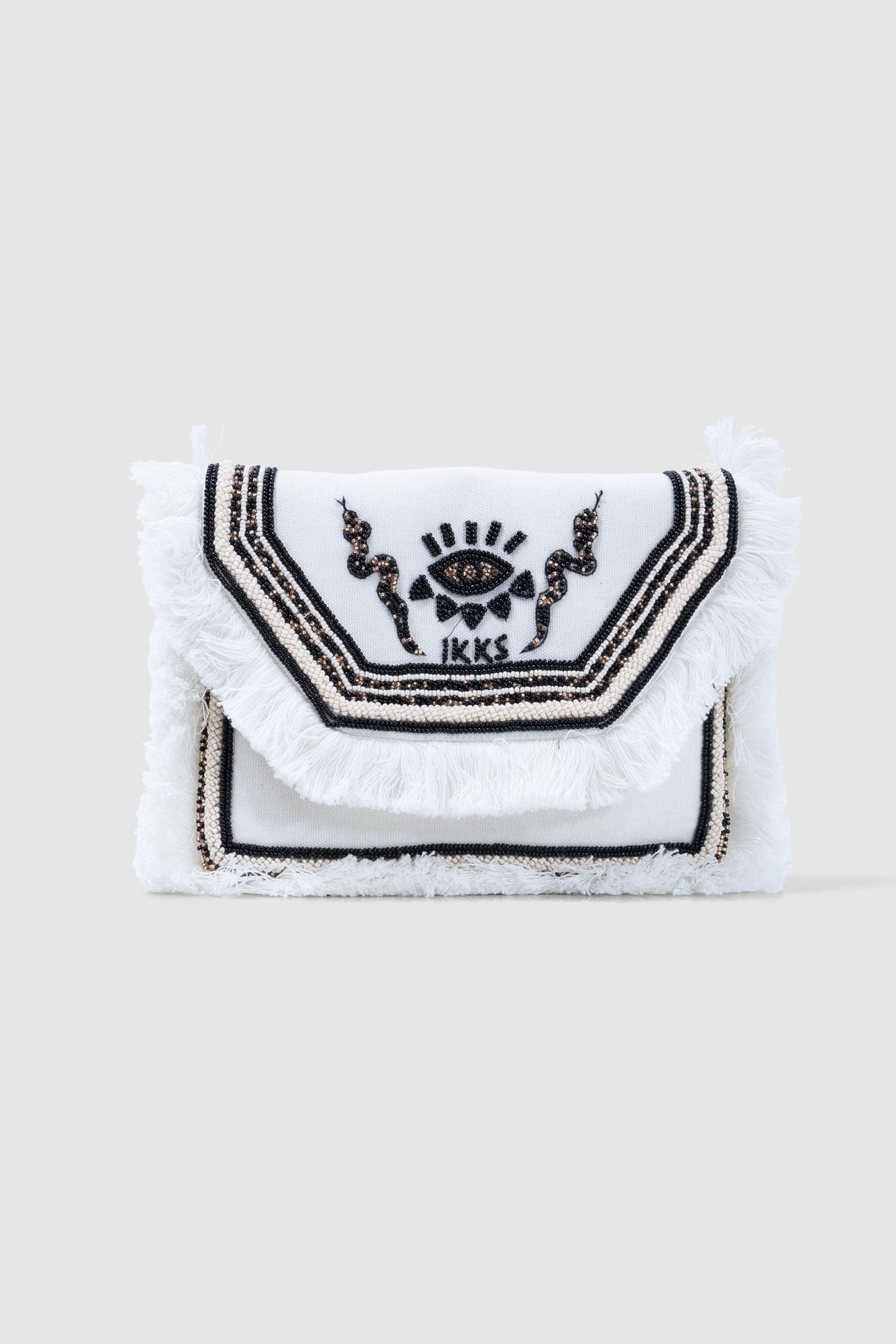 BEIGE HANDBAG WITH PEARL EMBROIDERY 1