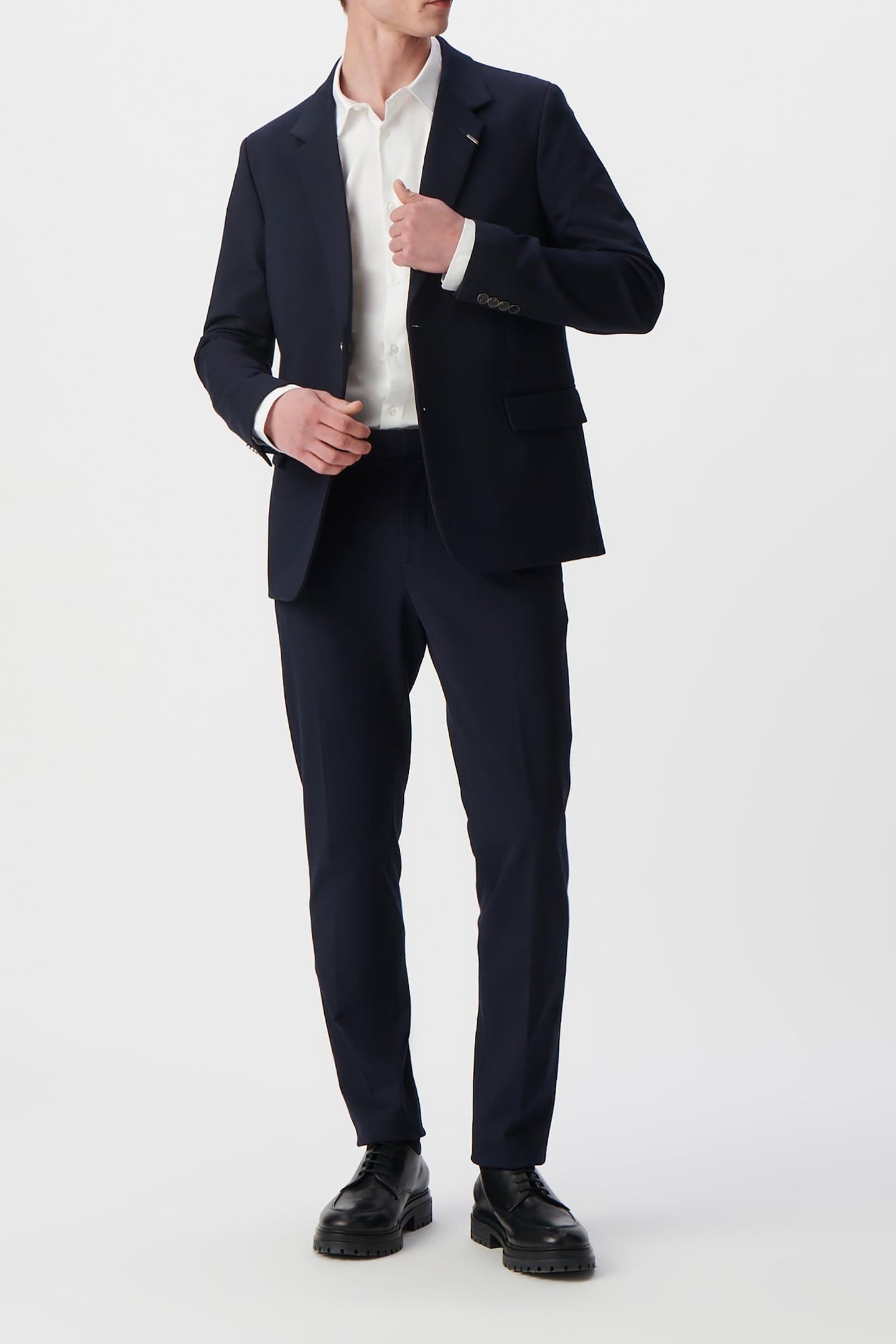 NAVY MILANO KNIT LOOSE SUIT JACKET 3