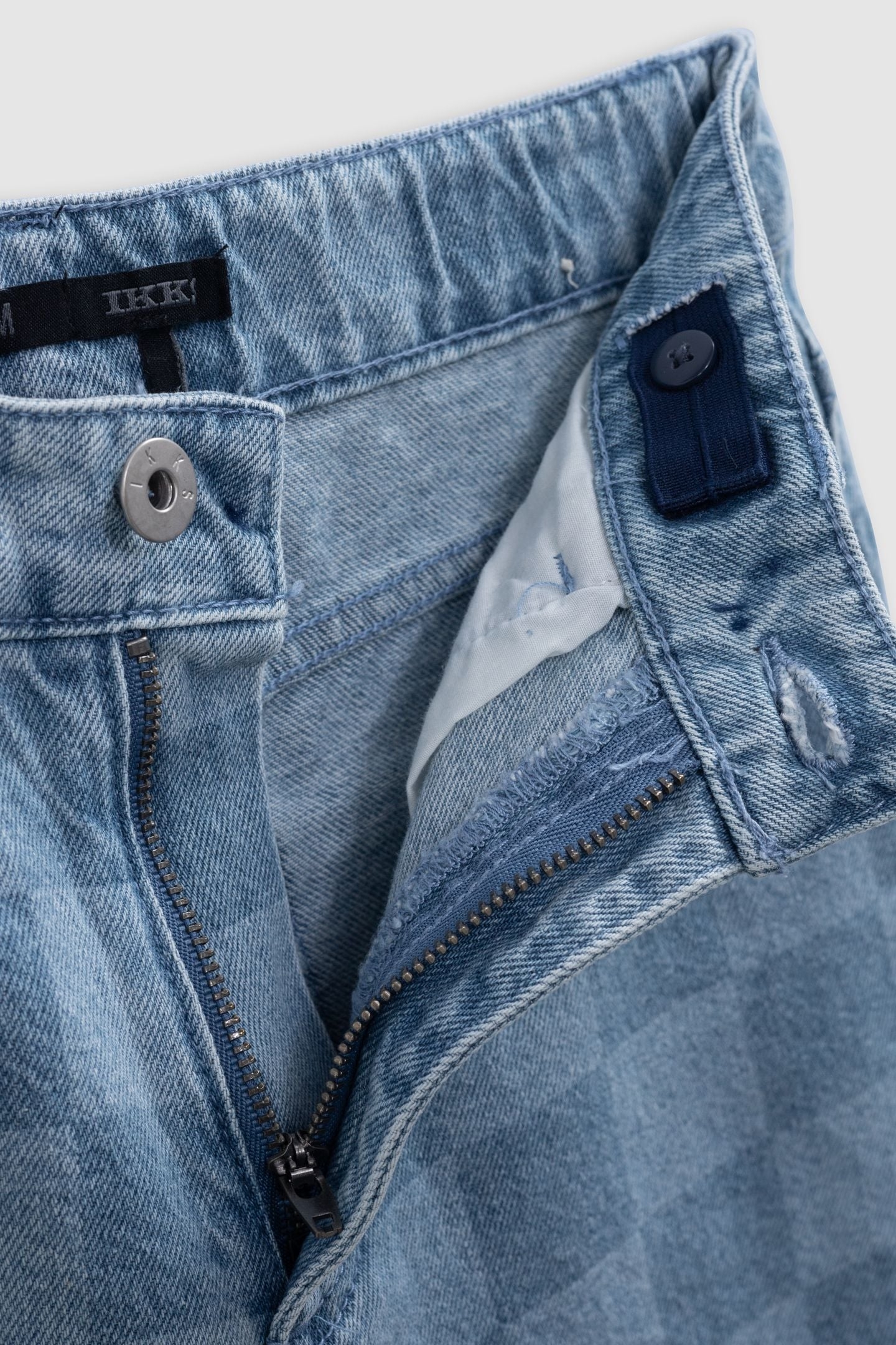 MOM BLUE WATERLESS CHECKERBOARD JEANS 6