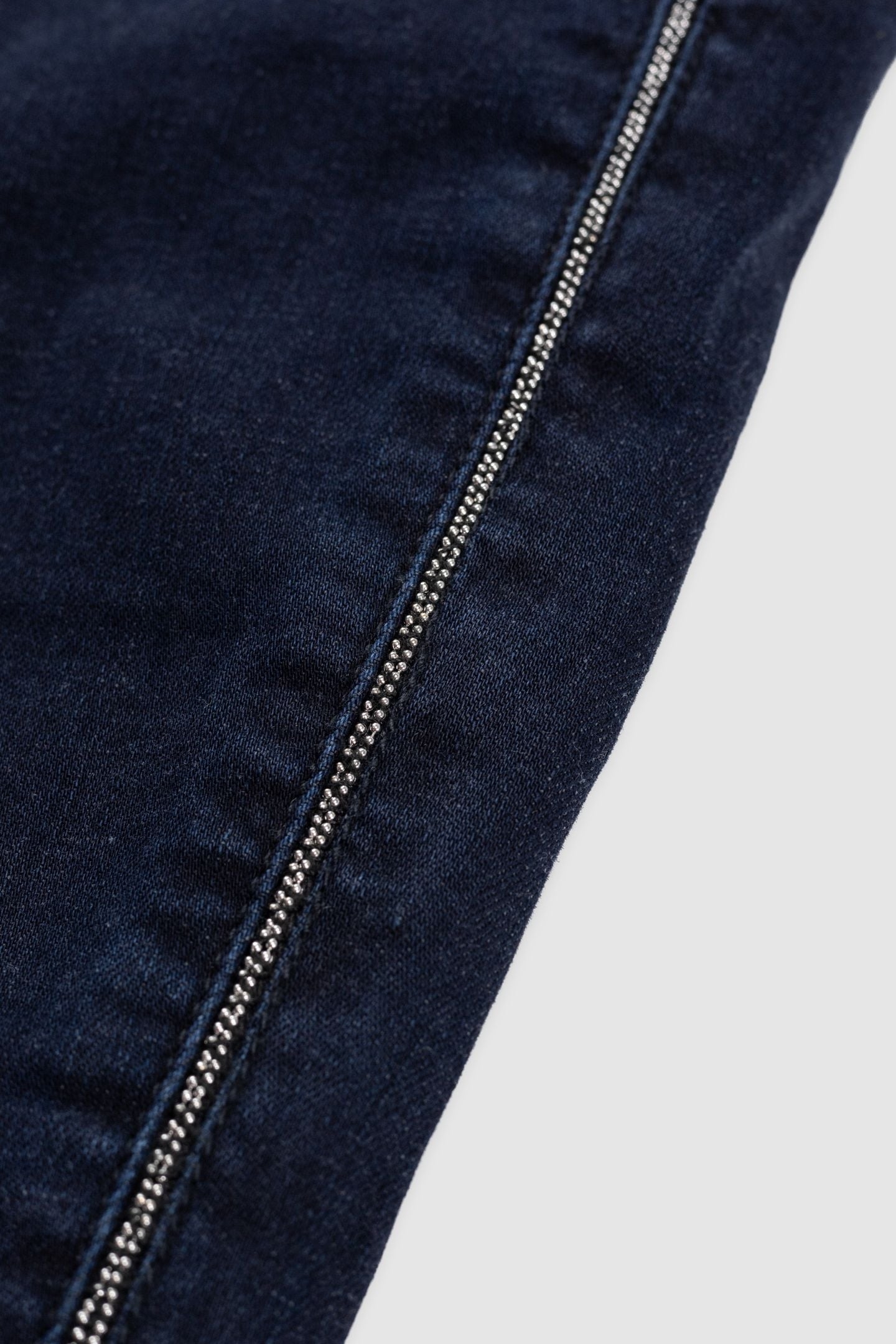 DARK BLUE SLIM JEANS WITH ROXANNE CHAIN MOTIF ON SIDES 6