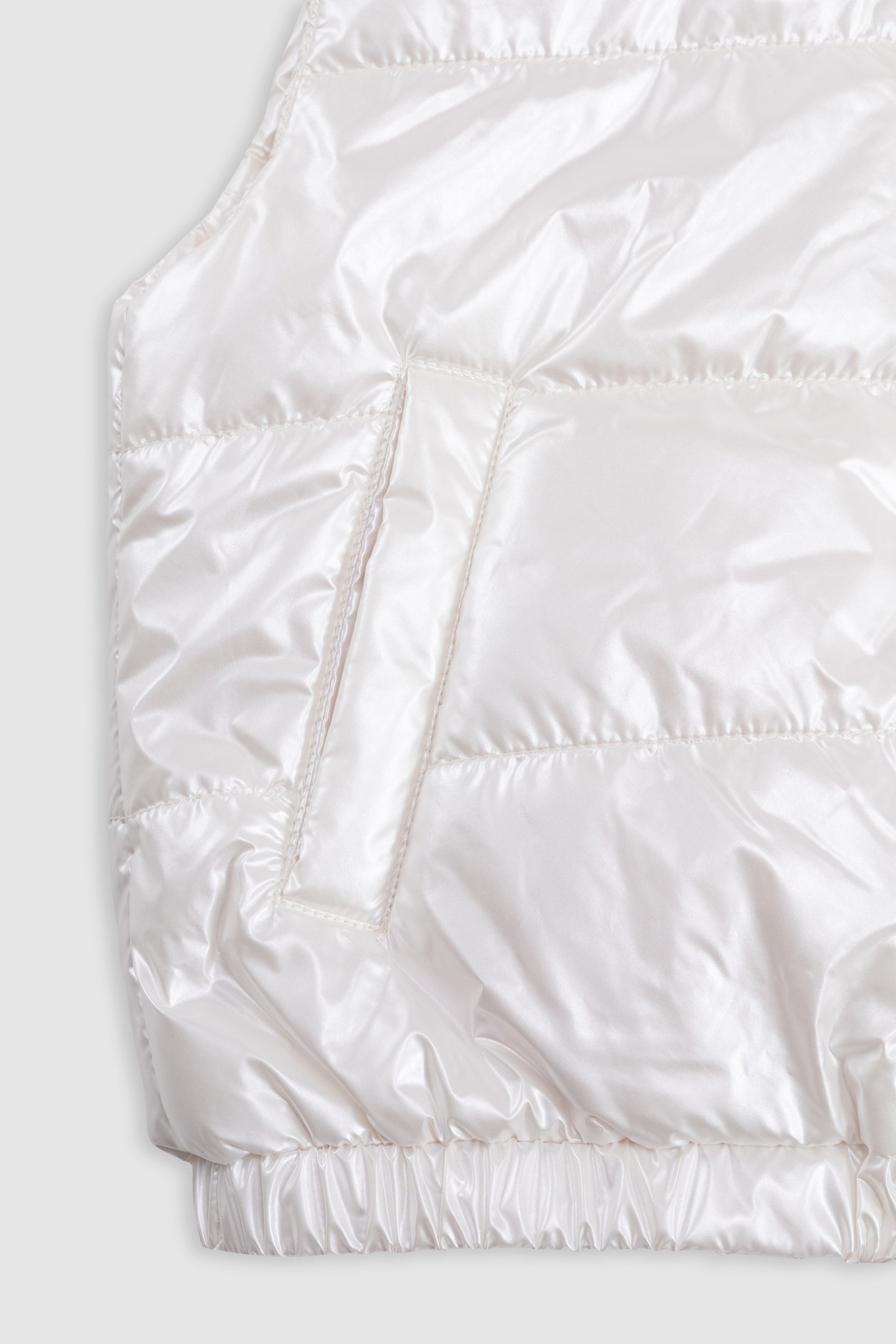 RECYCLED PADDED JACKET IN ECRU WITH HEART 4