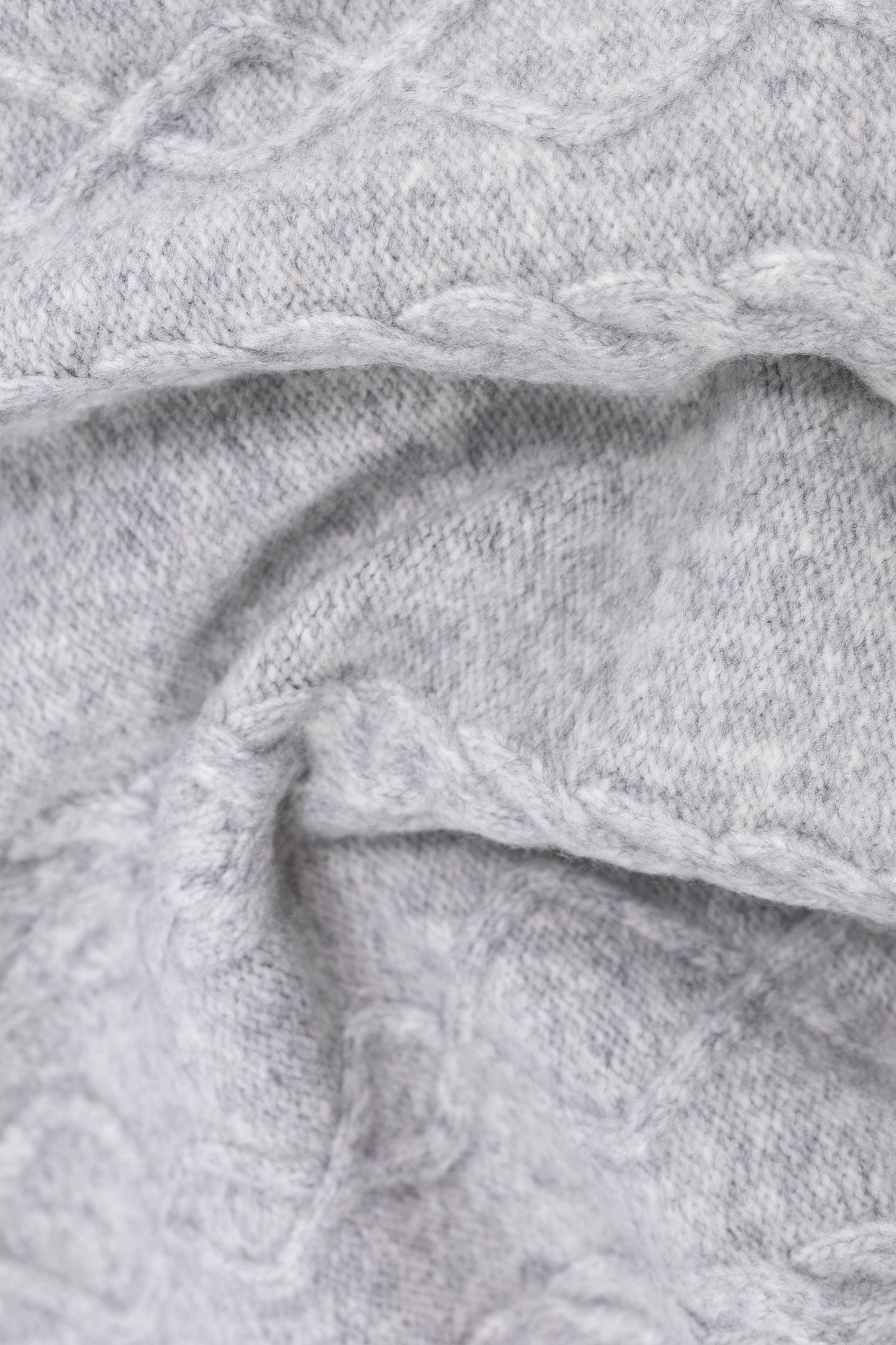 GIRL'S GREY ZIP-UP CABLE-KNIT CARDIGAN 8