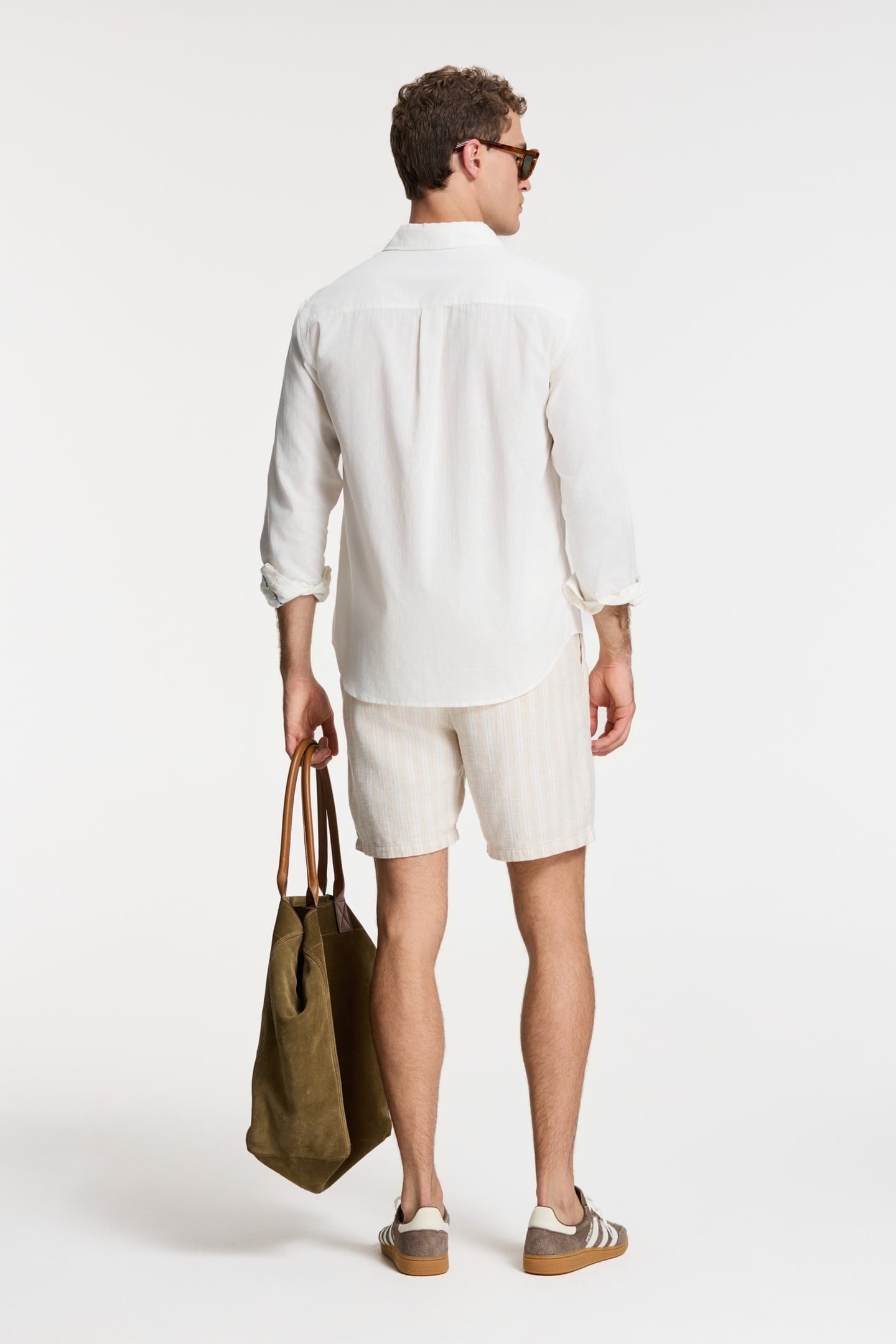 RICK LINEN LONG SLEEVE SHIRT SOLID WHITE 4