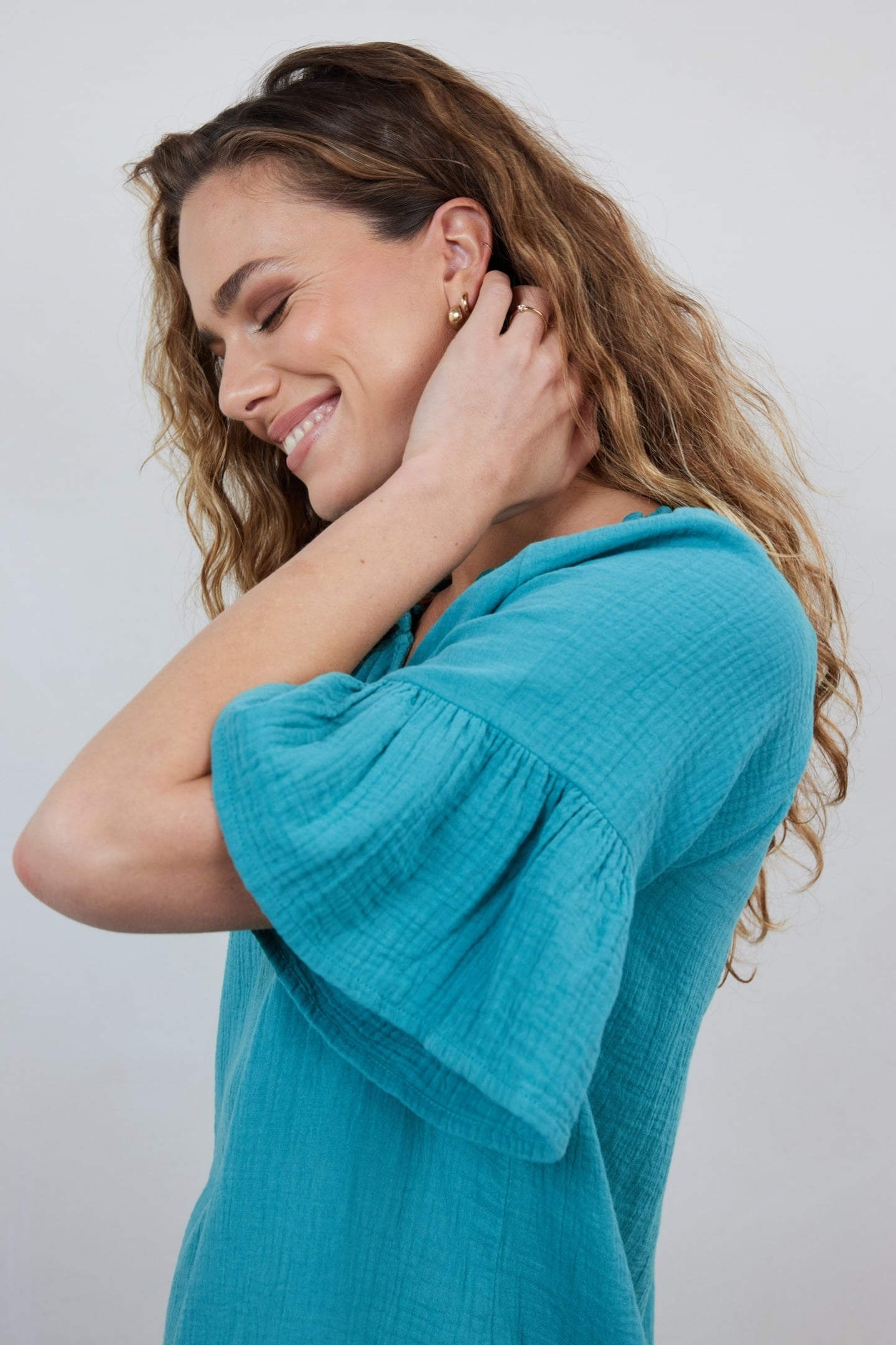 BLOUSE RUBY IN DARK TURQUOISE 3