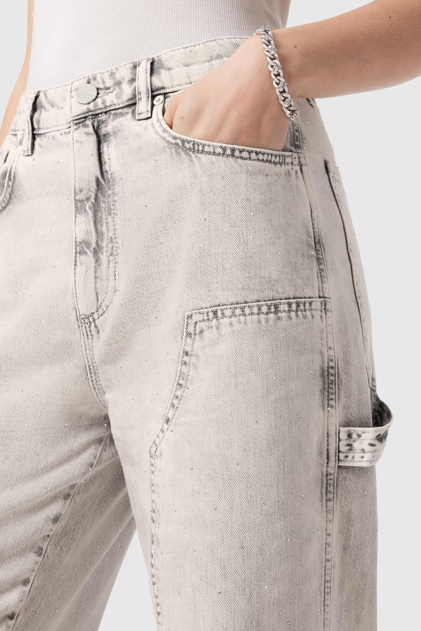 MIA SPARKLE JEAN SNOW GREY 6