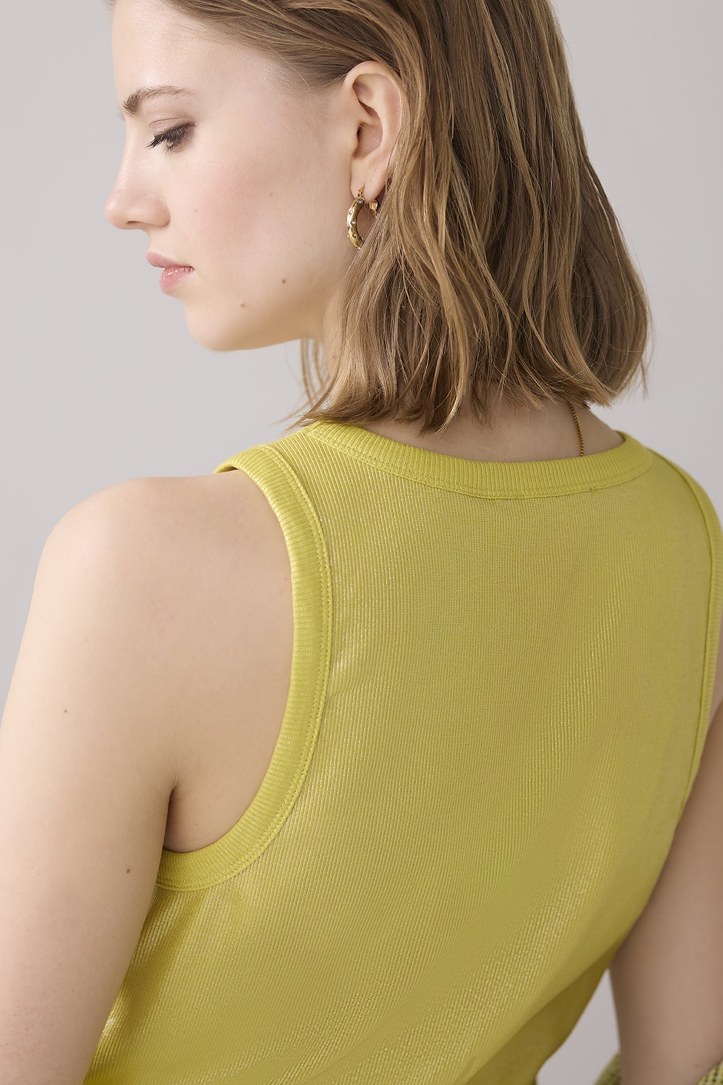 RIB TANKTOP COTTON RIB MIMOSA YELLOW 4