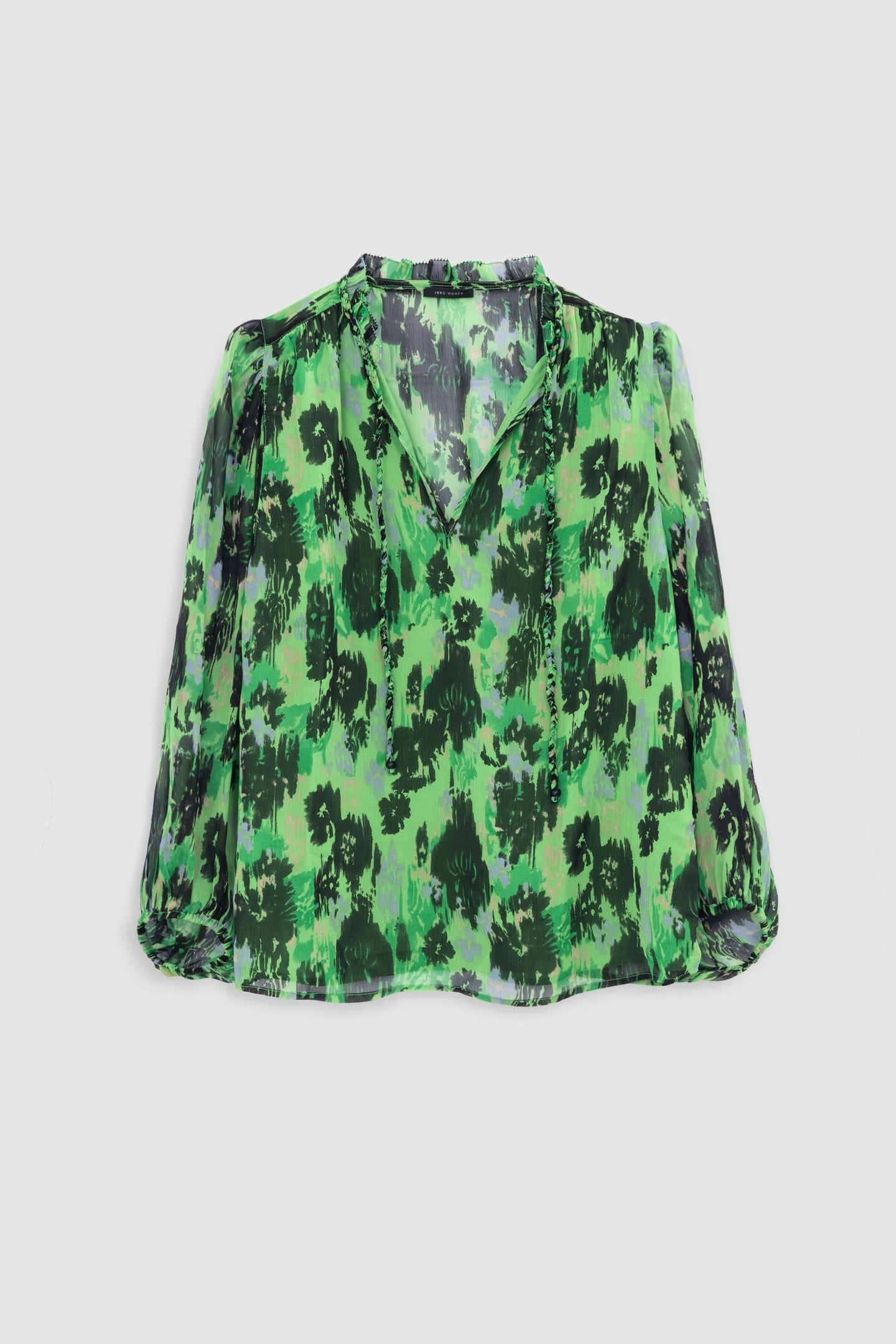 GREEN ABSTRACT PRINT BLOUSE 4