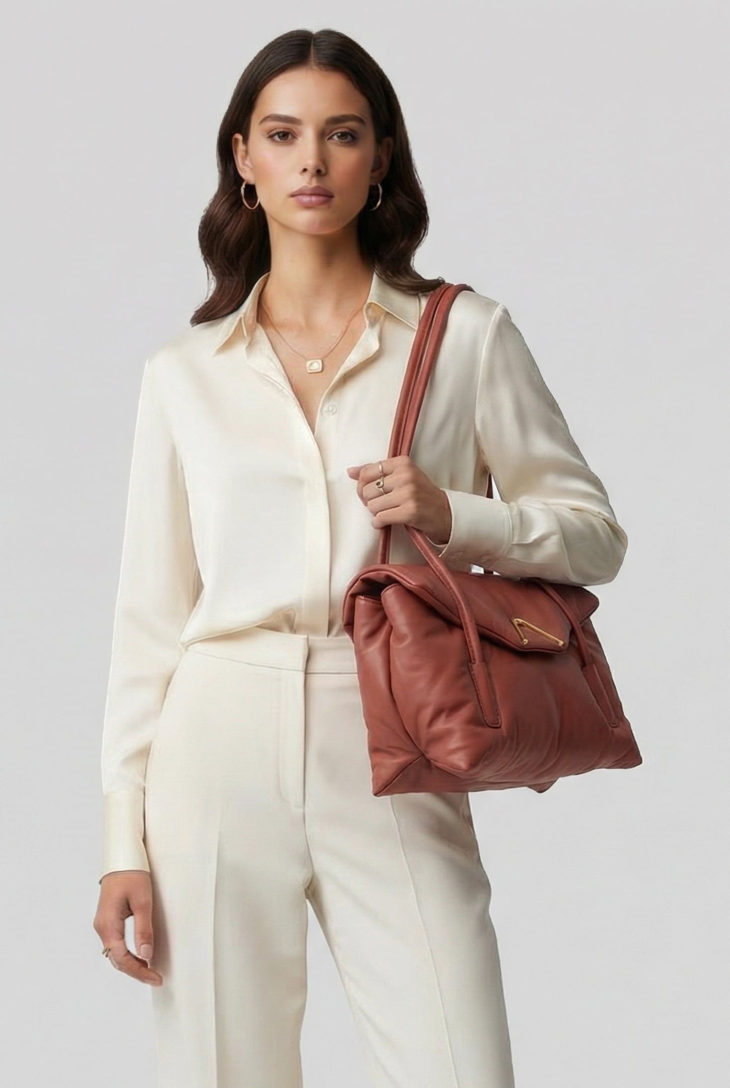 SHOULDER BAG IN PUFFY SMOOTH LEATHER 1