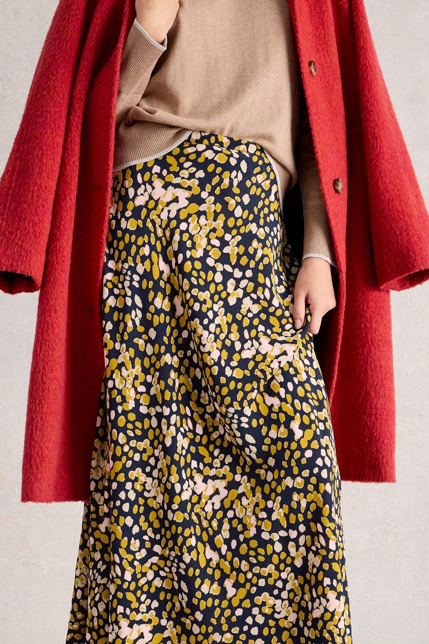 HOPE BIAS CUT MAXI SKIRT CHARTREUSE MULTI 5