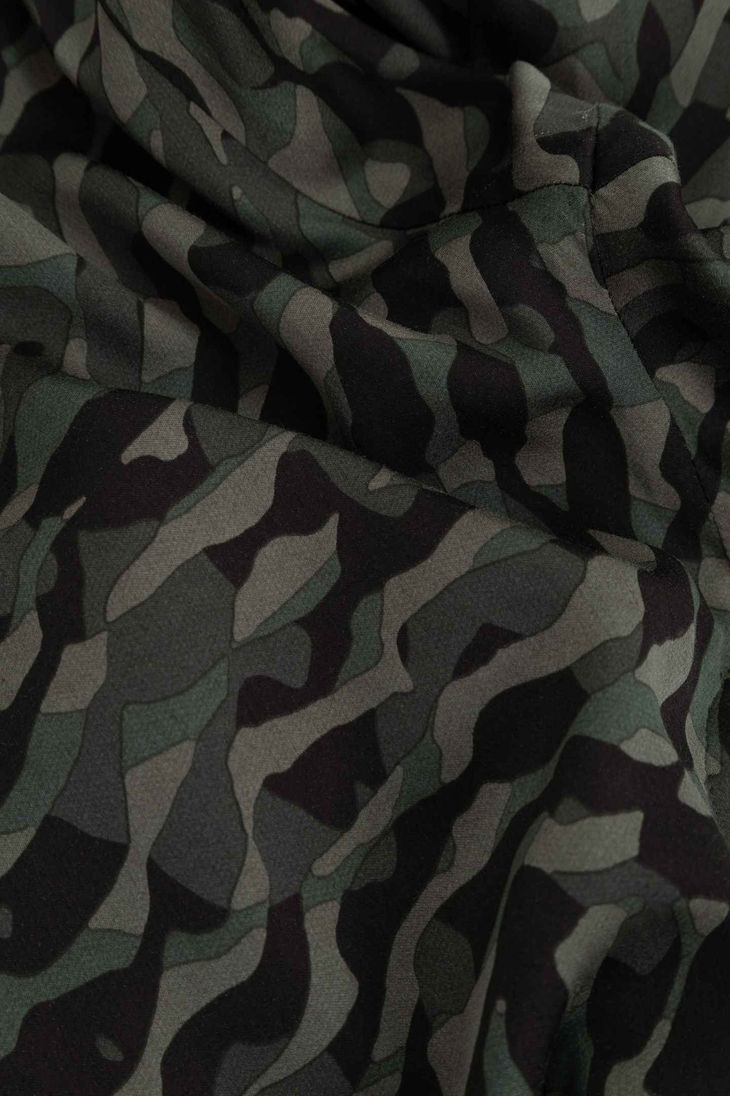 FLOWING KHAKI CAMOUFLAGE PRINT SUIT PANTS 7