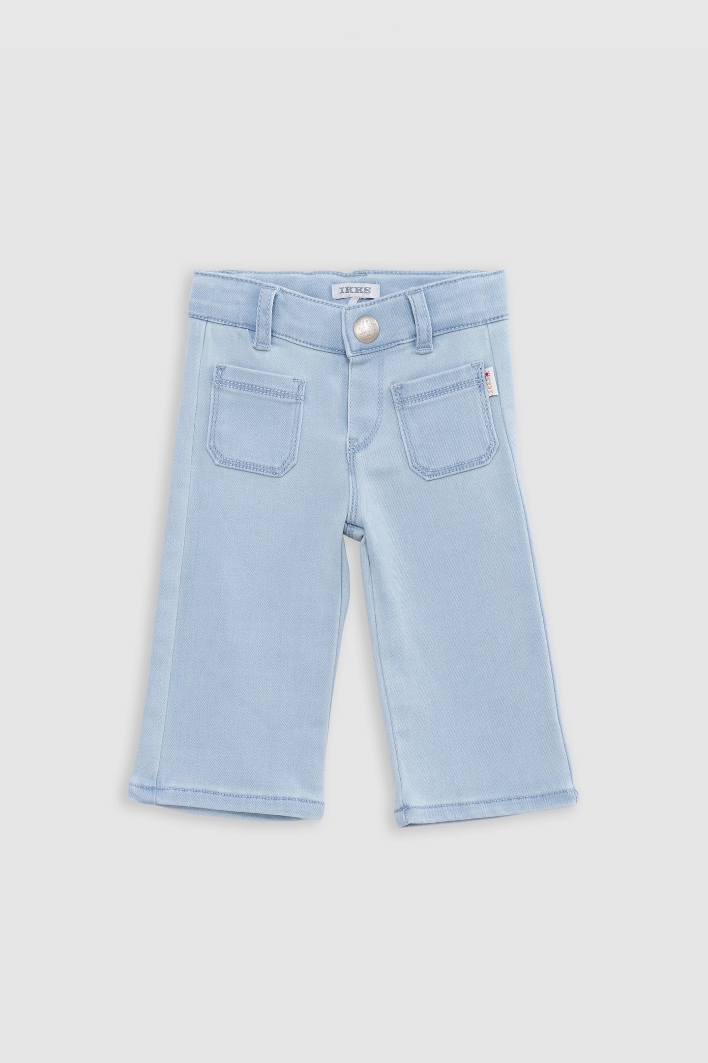 PINK JEANS WITH PALM-TREE PRINT SCARF BELT 3