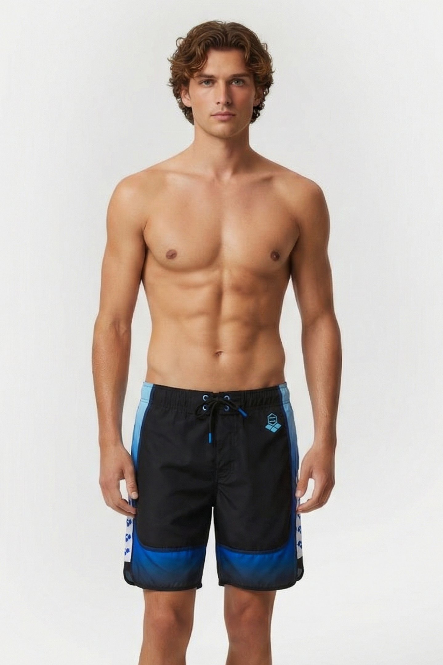 M NETTUNO BERMUDA BLACK NEON BLUE MULTI WHIT 1