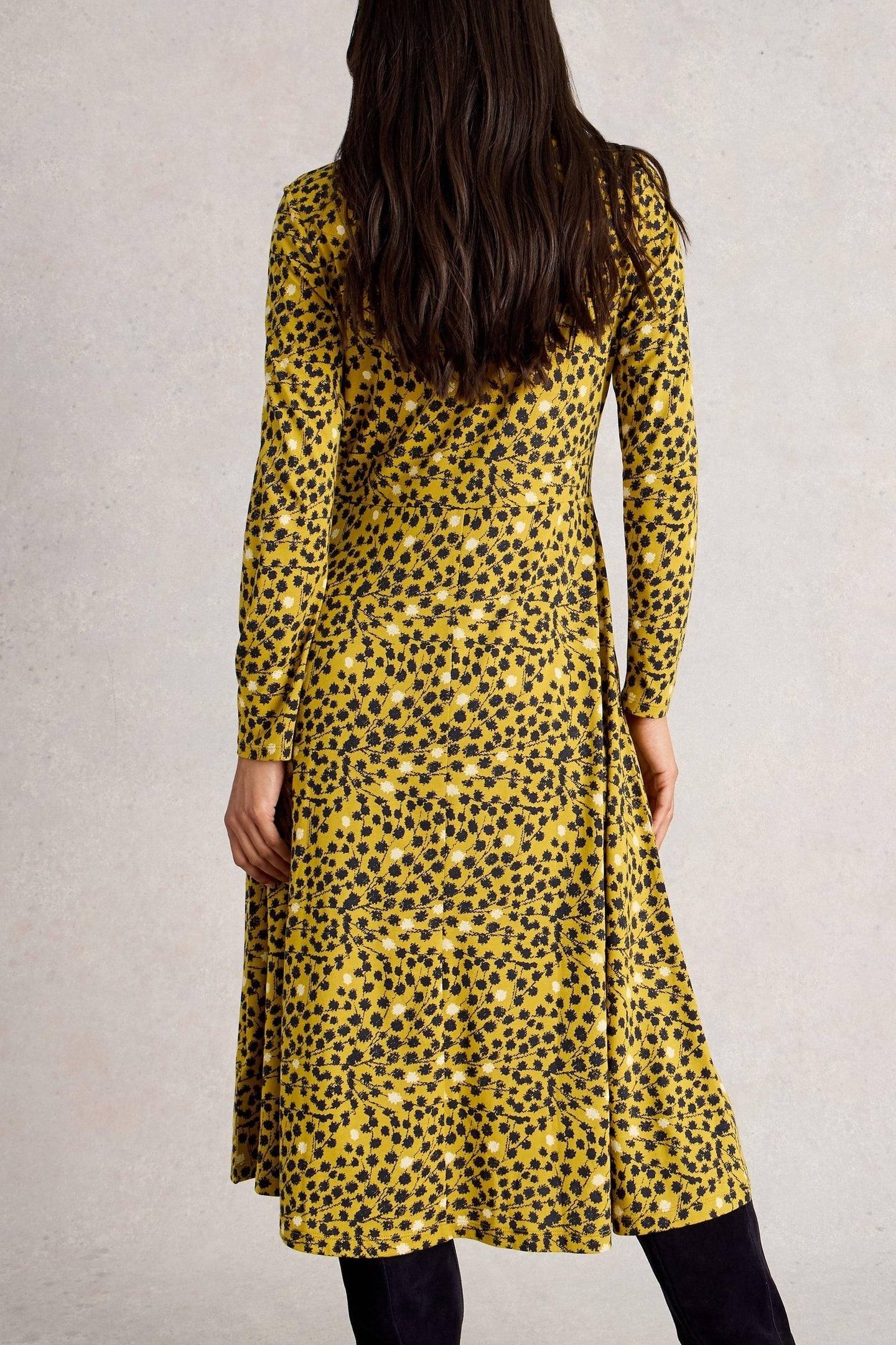 MADELINE JERSEY DRESS CHARTREUSE MULTI 2