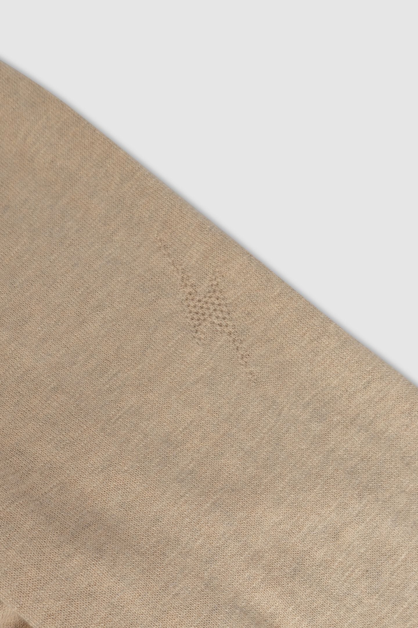 BEIGE SLUB KNIT SWEATER WITH ROLLED COLLAR 5