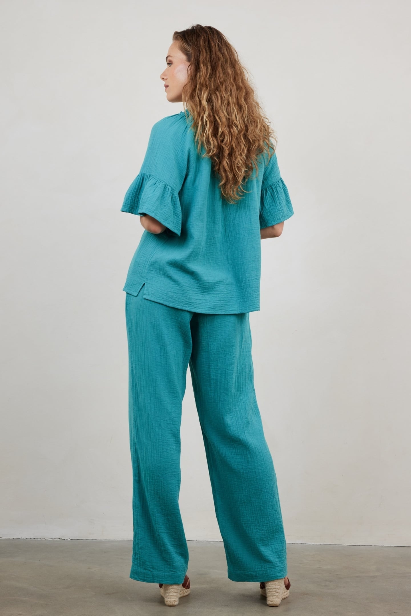 BLOUSE RUBY IN DARK TURQUOISE 2