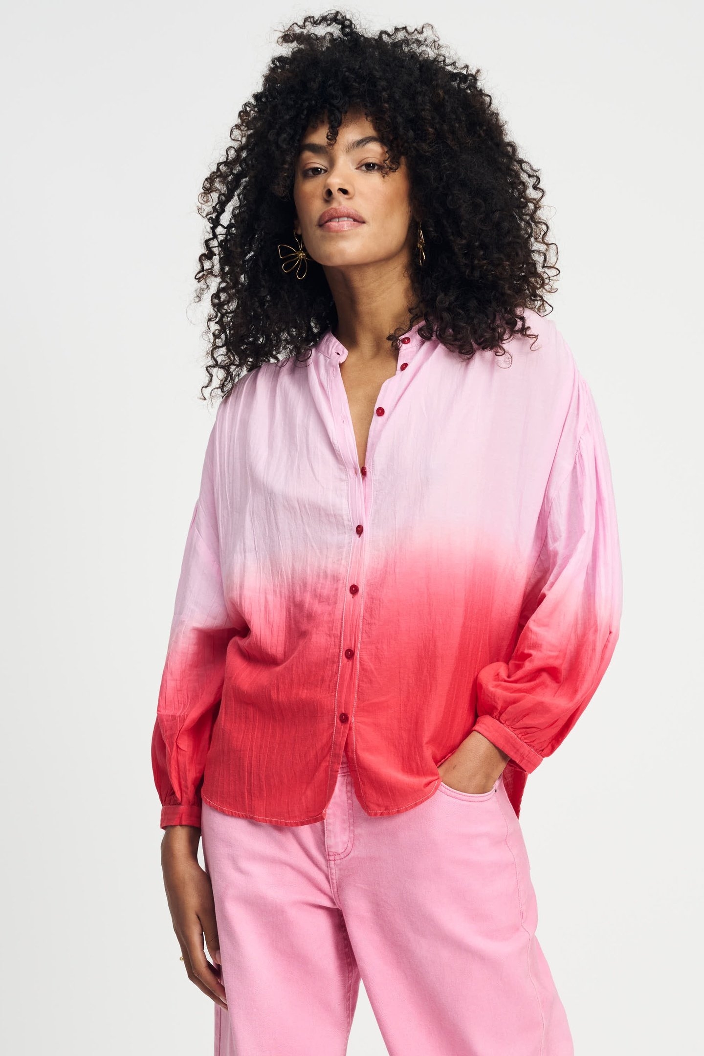 BLOUSE - FADED SCARLET RED 1