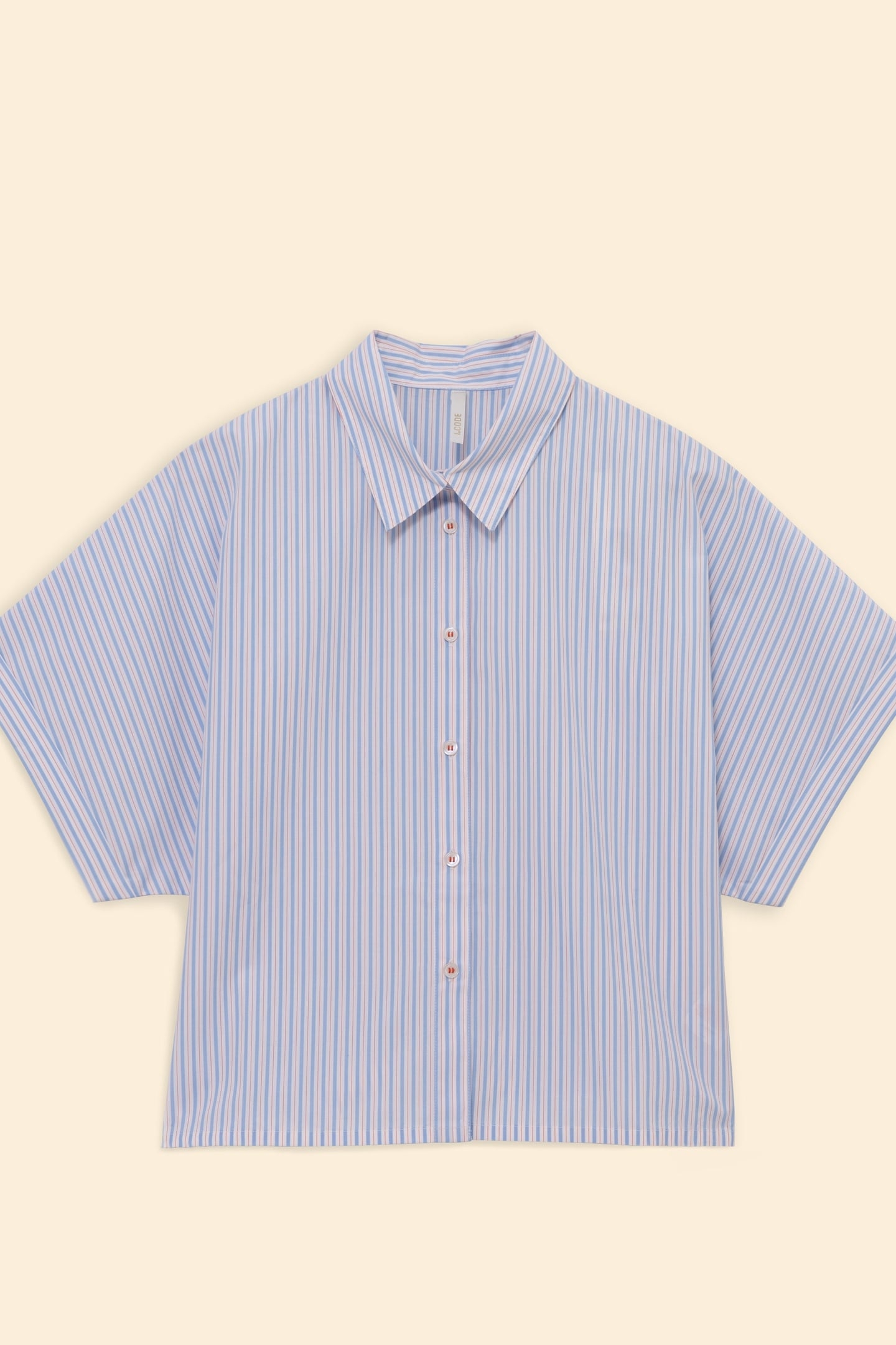 WHITE STRIPED CROPPED SHIRT OFF-WHITE 5