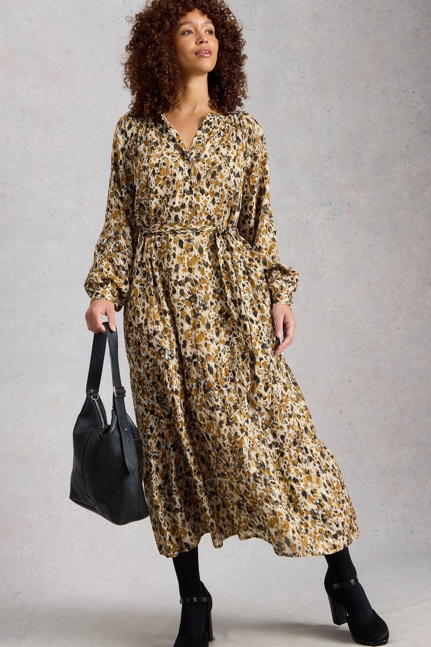 DELILAH METALLIC DRESS CHARTREUSE MULTI 1