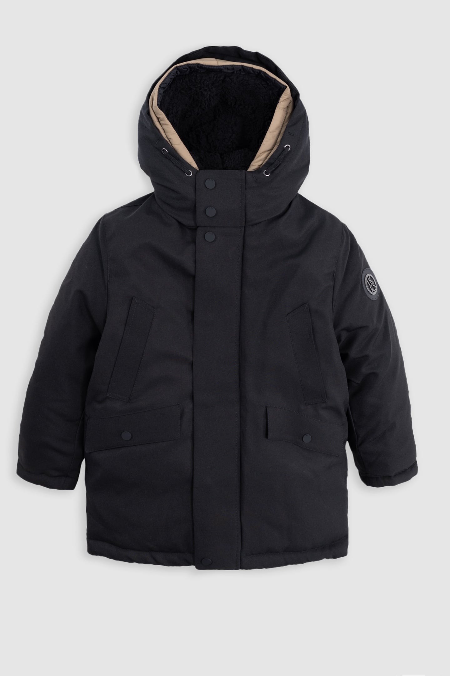 BOY'S 3-IN-1 BLACK PARKA WITH REVERSIBLE DOWN JACKET 1