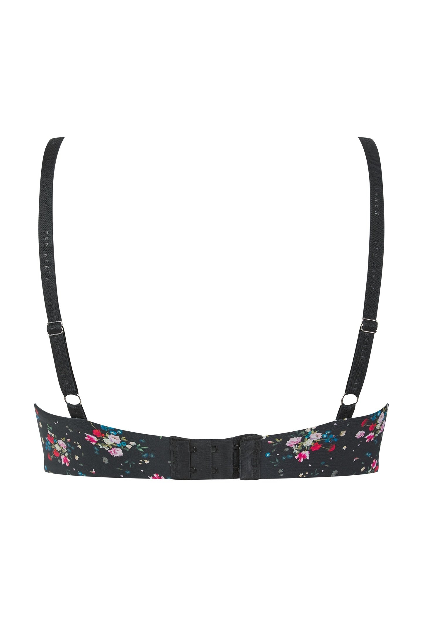 FABEL 2 PK DITSY ROSE PRINT WIRELESS SHAPIING BRA JET BLACK 5