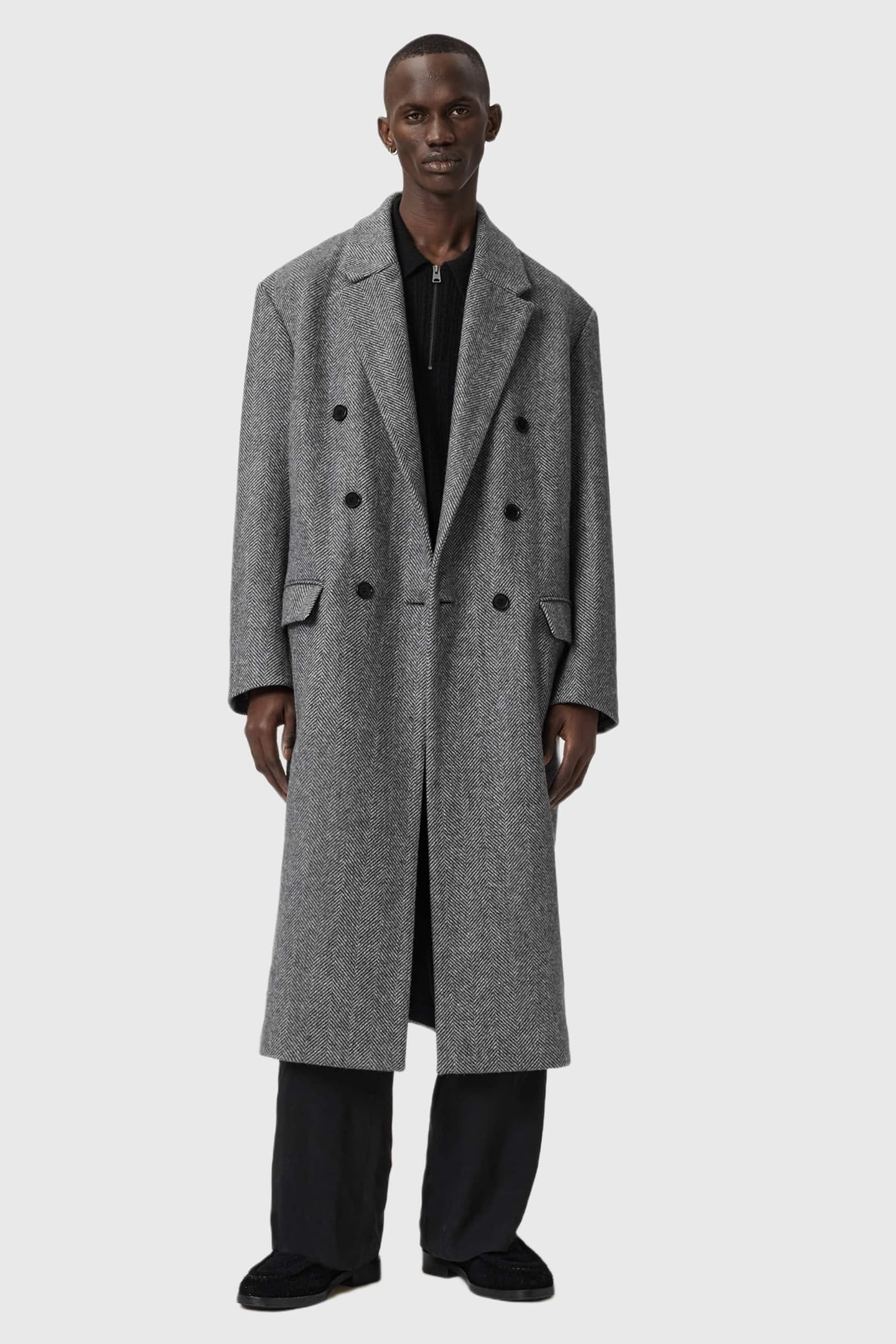 EZRA COAT BLACK/WHITE 2