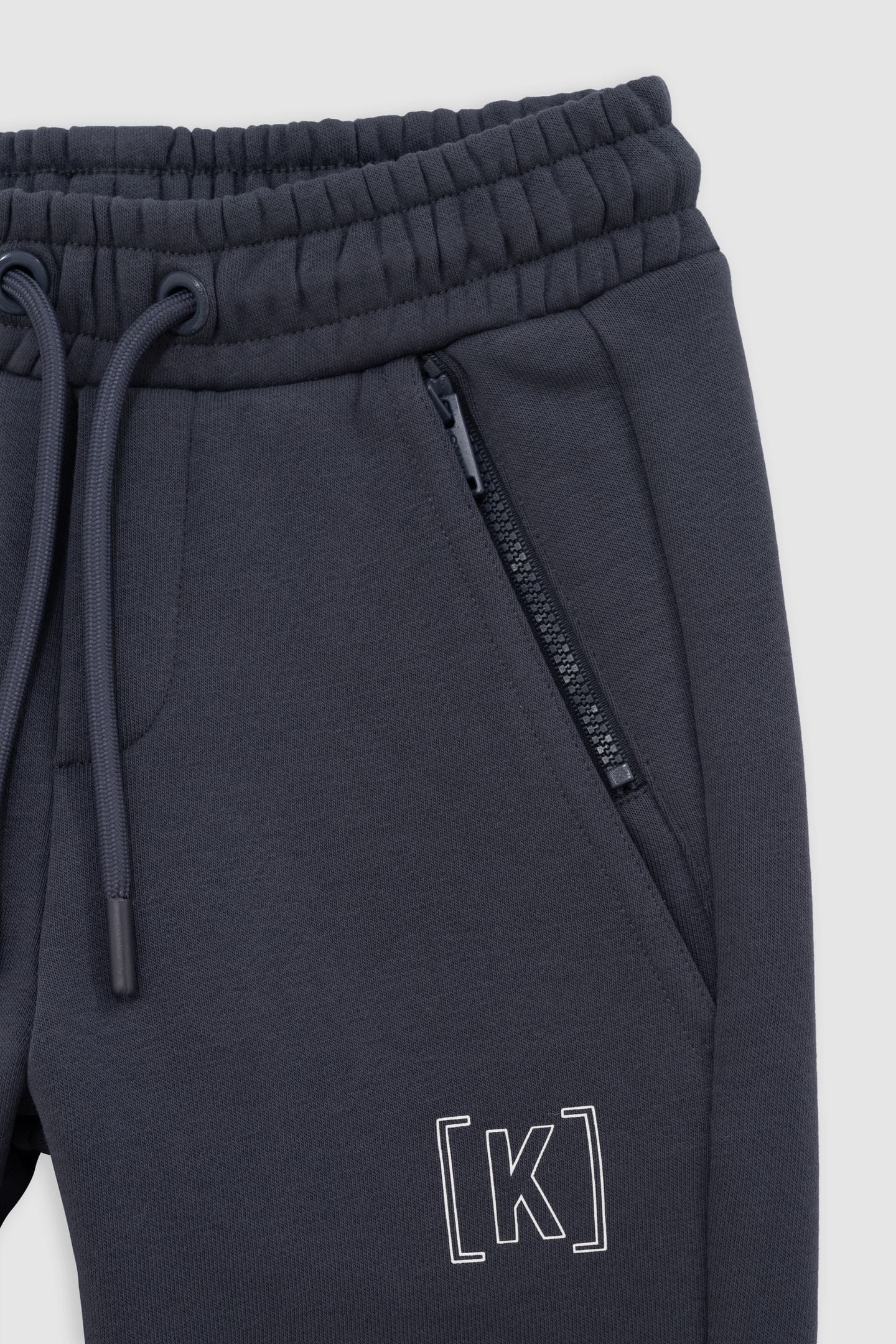 BOY'S GREY ONE-POCKET ZIP-UP JOGGING SUIT 3