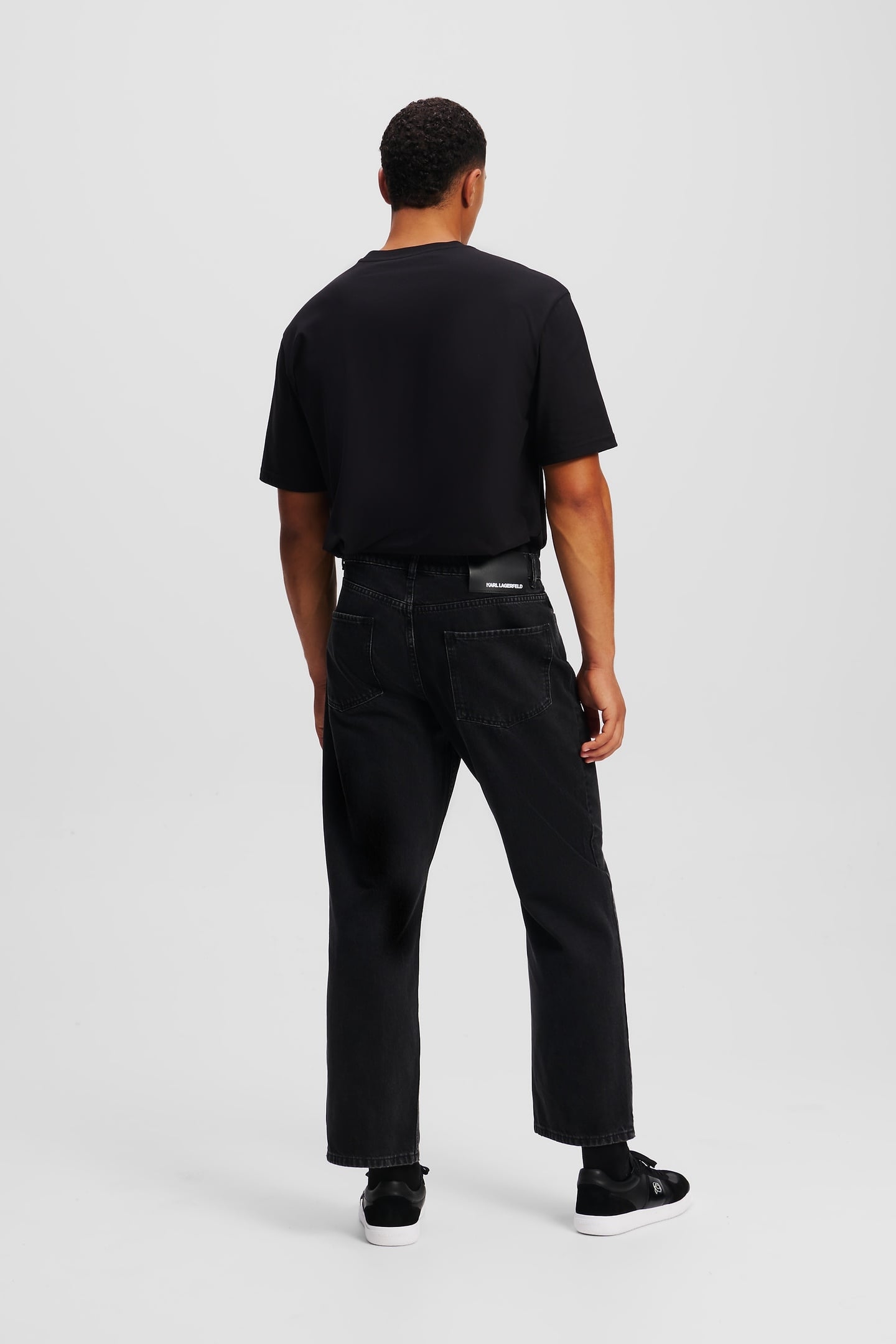 WASHED GREY KL RELAX STRAIGHT LEG JEANS 3