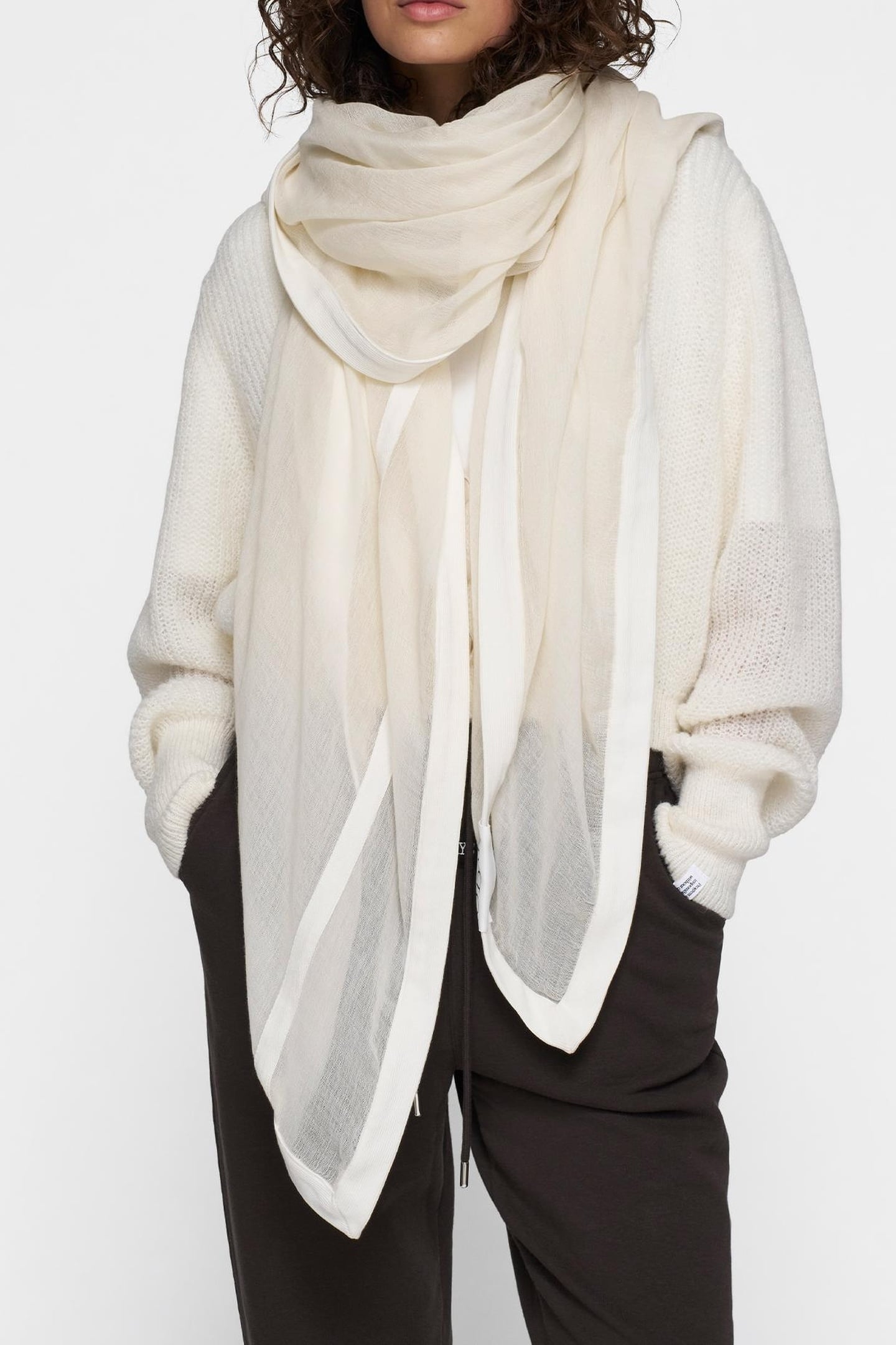 SCARF RIB LIGHT NATURAL 1