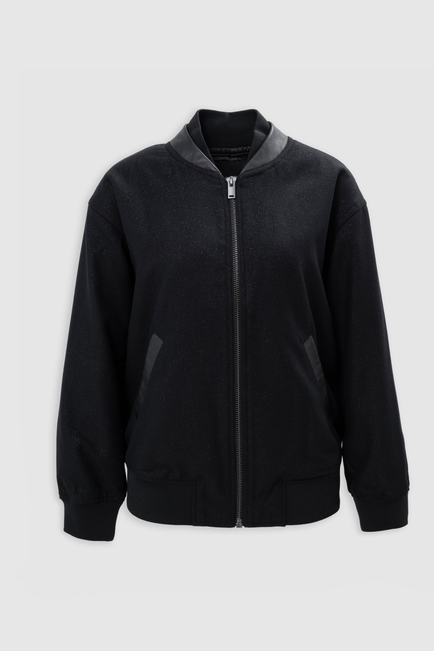 PURE EDITION-OVERSIZE SEQUINED BLACK BOMBER 4