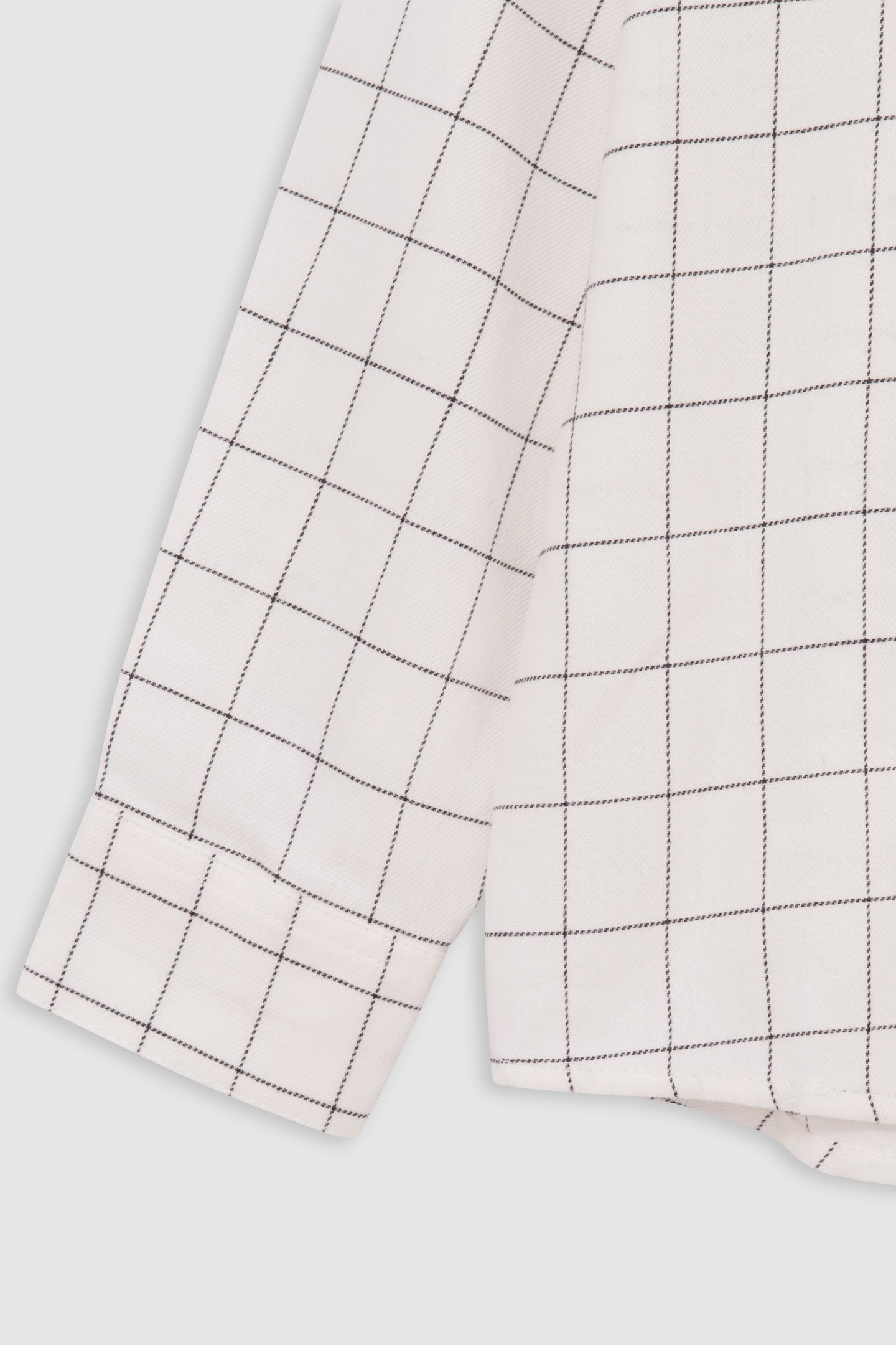 GIRL'S ECRU SHIRT WITH BLACK CHECK PATTERN 4