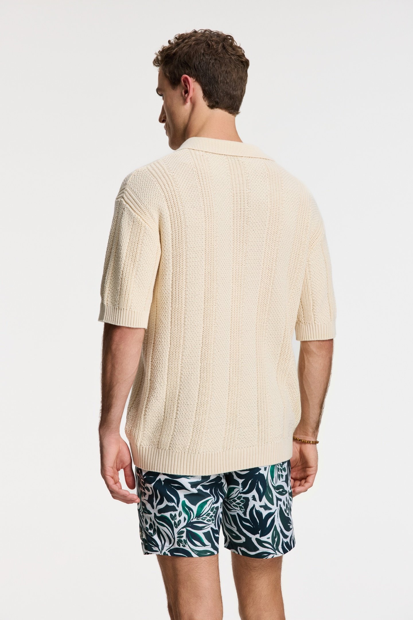 PITT KNITTED POLO SOLID BEIGE 3