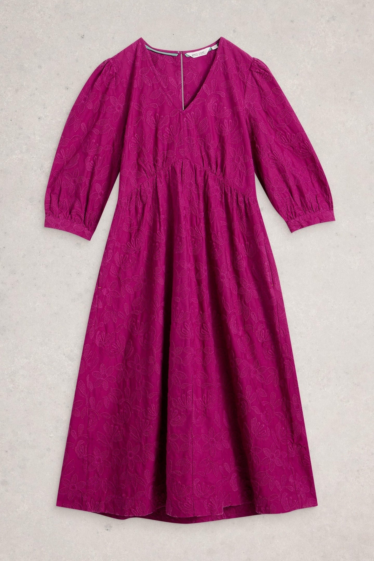 LUCY EMBROIDERED DRESS MID PINK 4