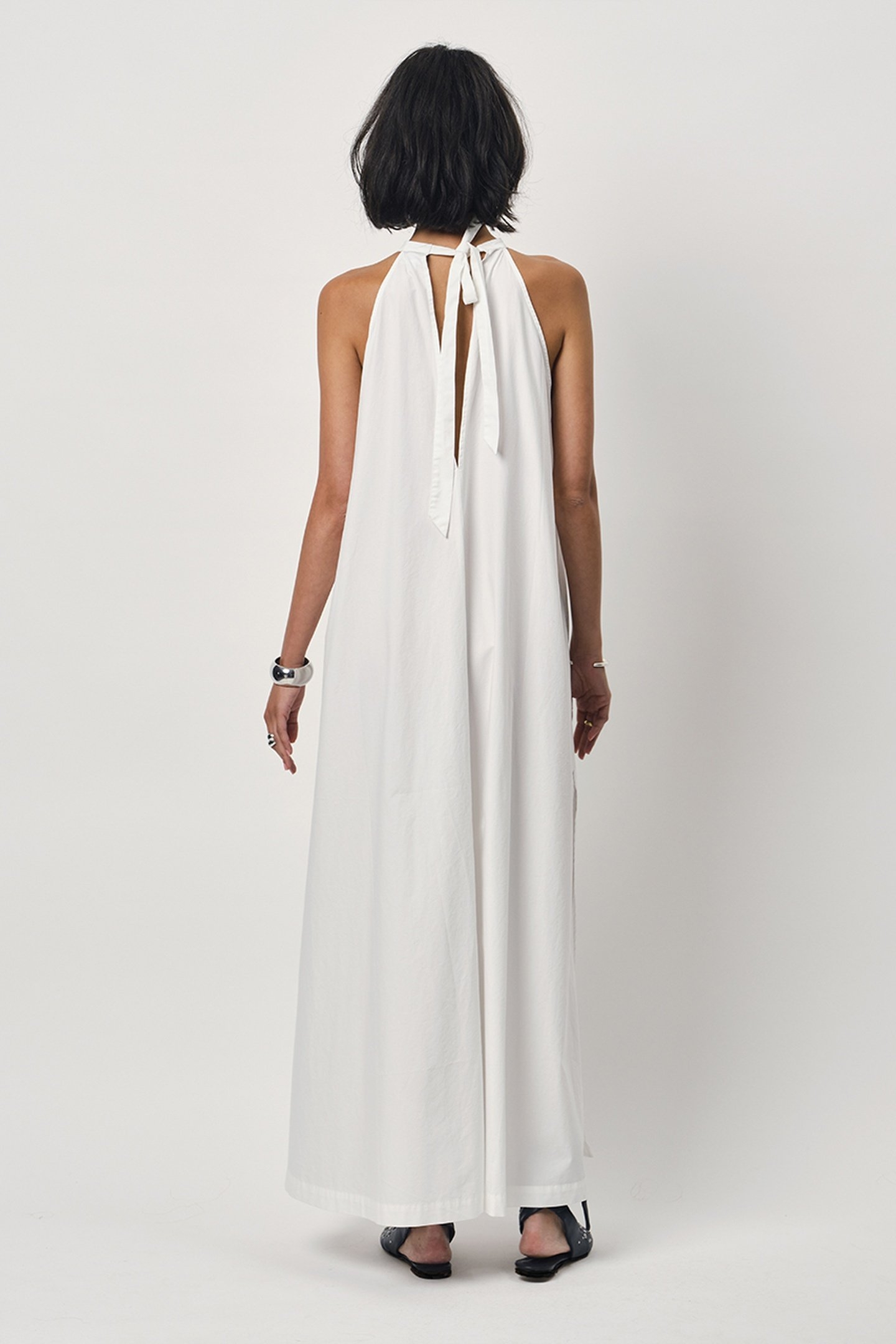 ISADORA MAXI HALTER DRESS OPTIC WHITE 3