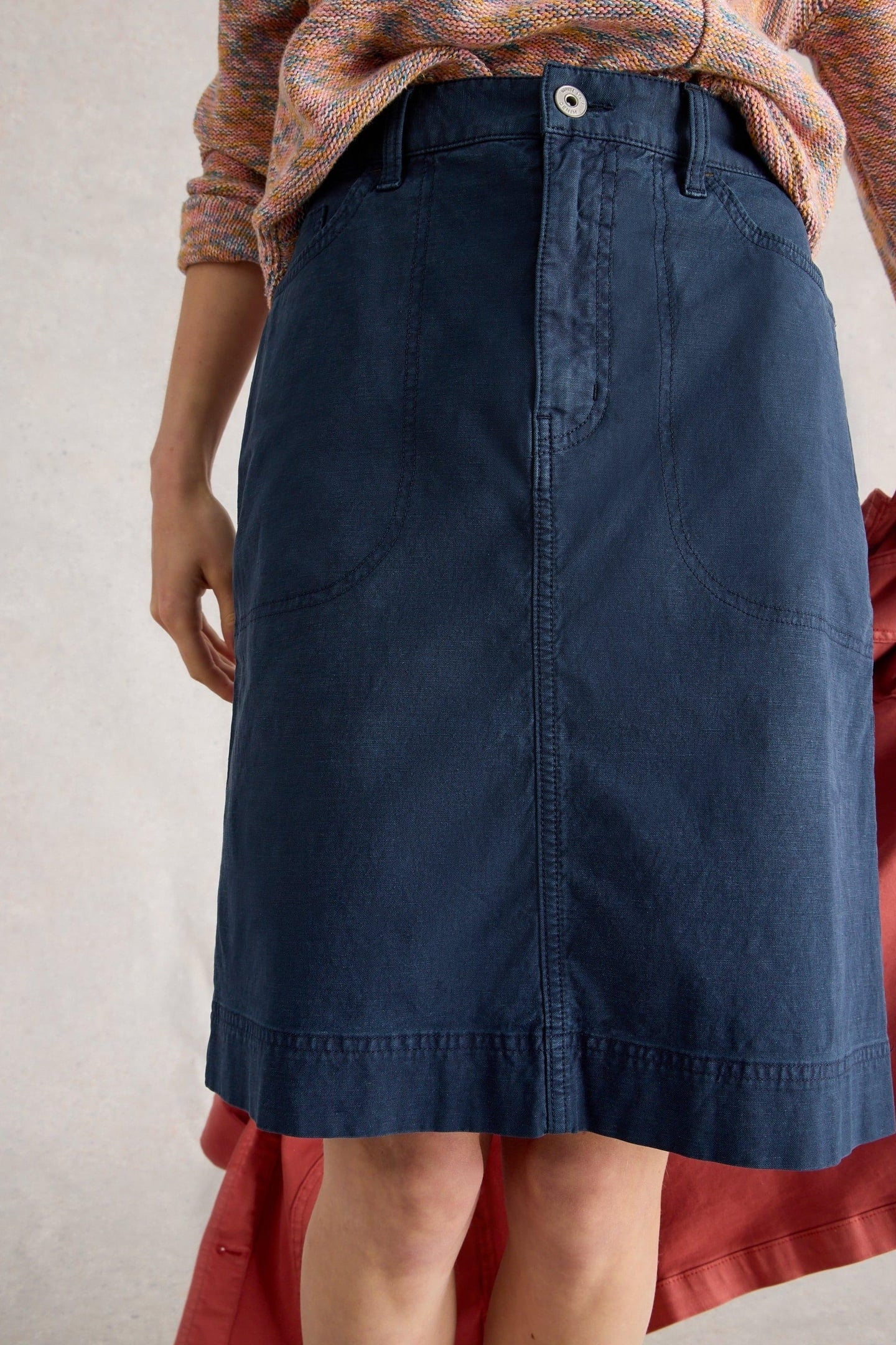 TIA CHINO SKIRT DARK NAVY 2