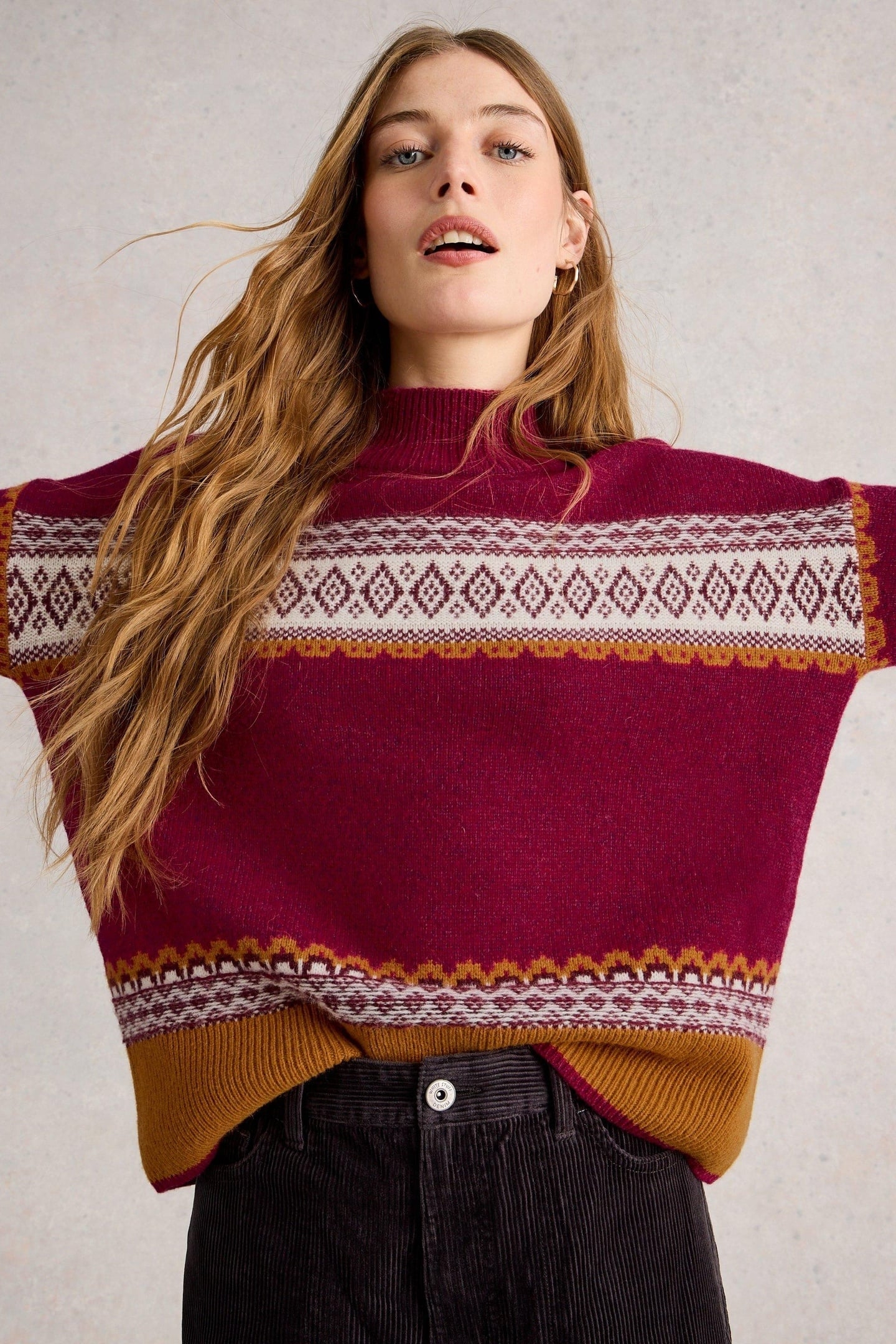 MILLIE FAIRISLE JUMPER PINK MULTI 1