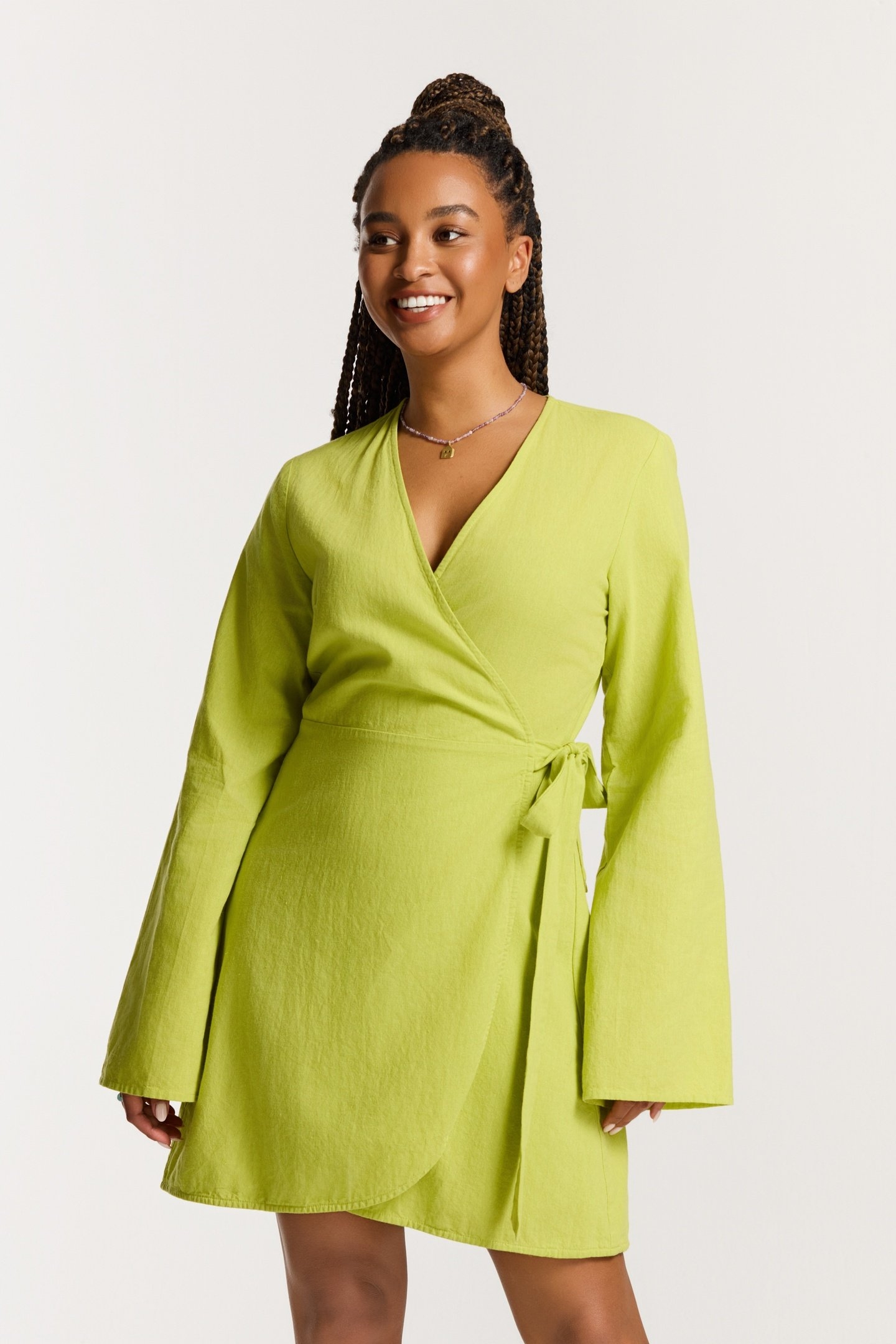 JANELLE DRESS GREEN PISTACHE 3