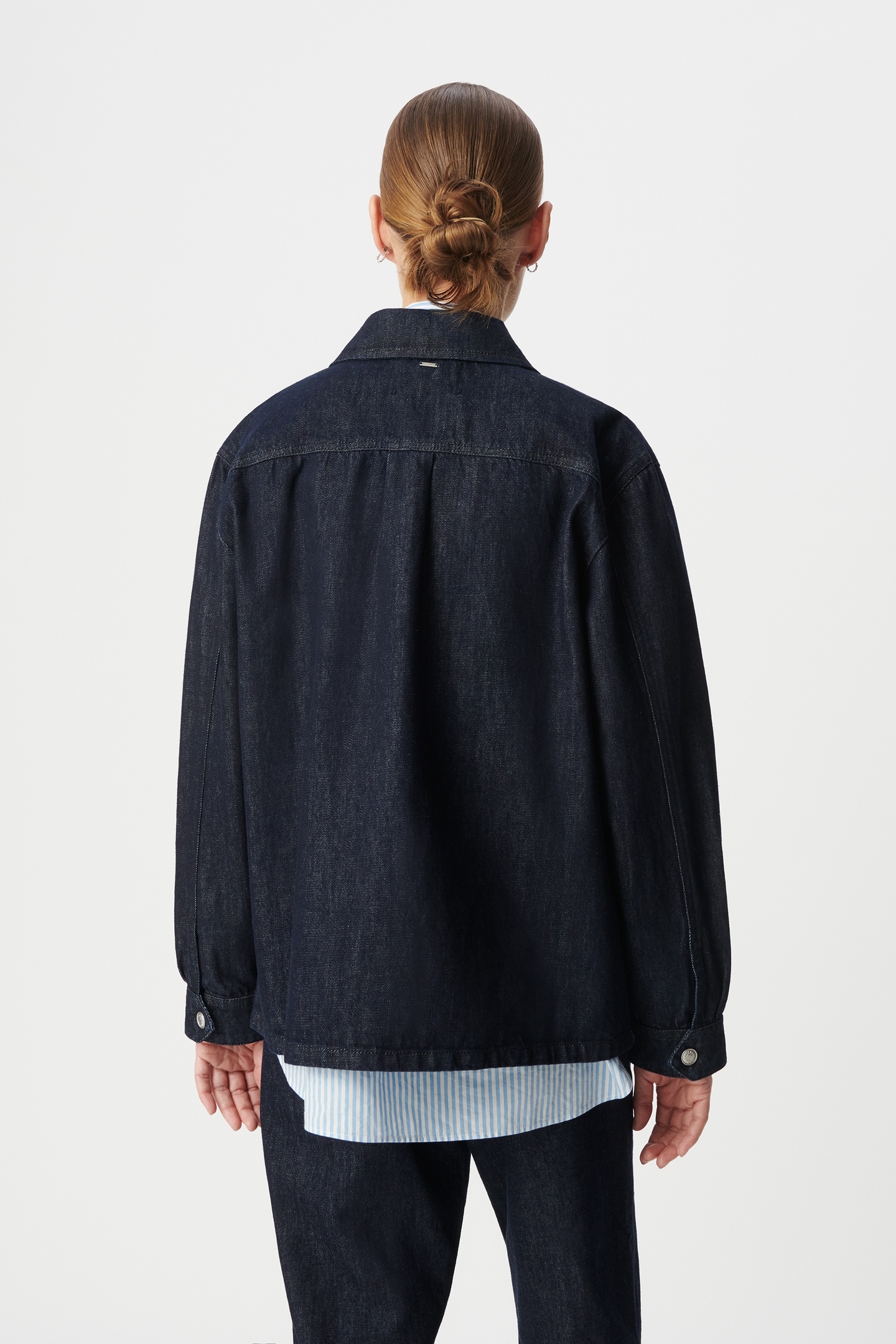 ZIPPED SAHARIENNE IN RAW DENIM AND RECYCLED COTTON 5
