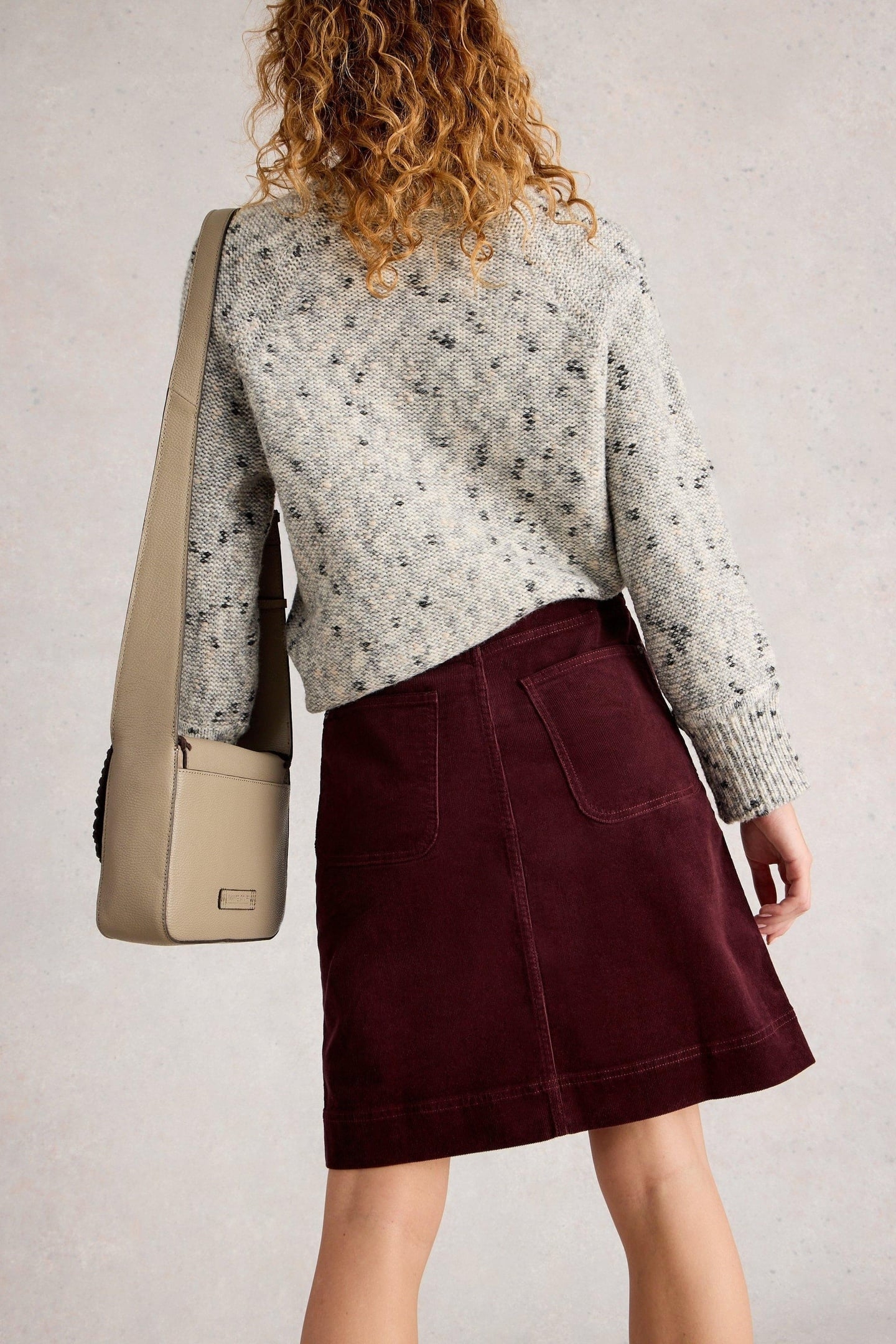 TIA CORD SKIRT DARK PLUM 2