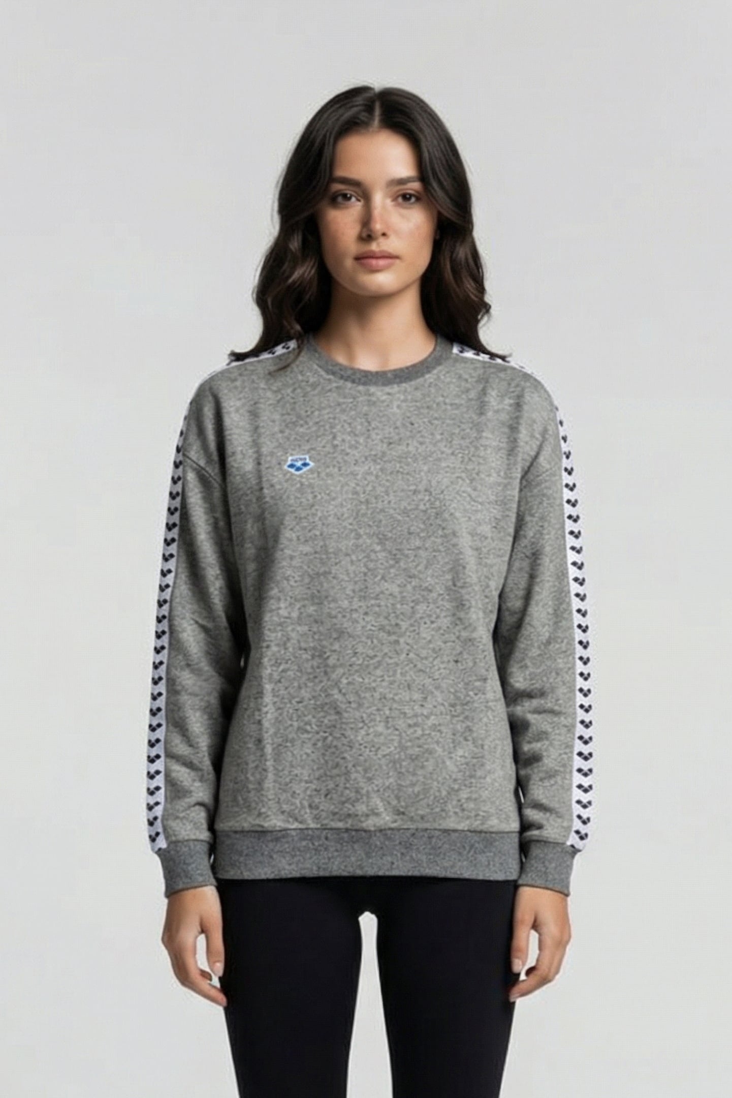 UNISEX SWEAT TEAM OVERSIZE DARK GREY MELANGE WHITE BL 2