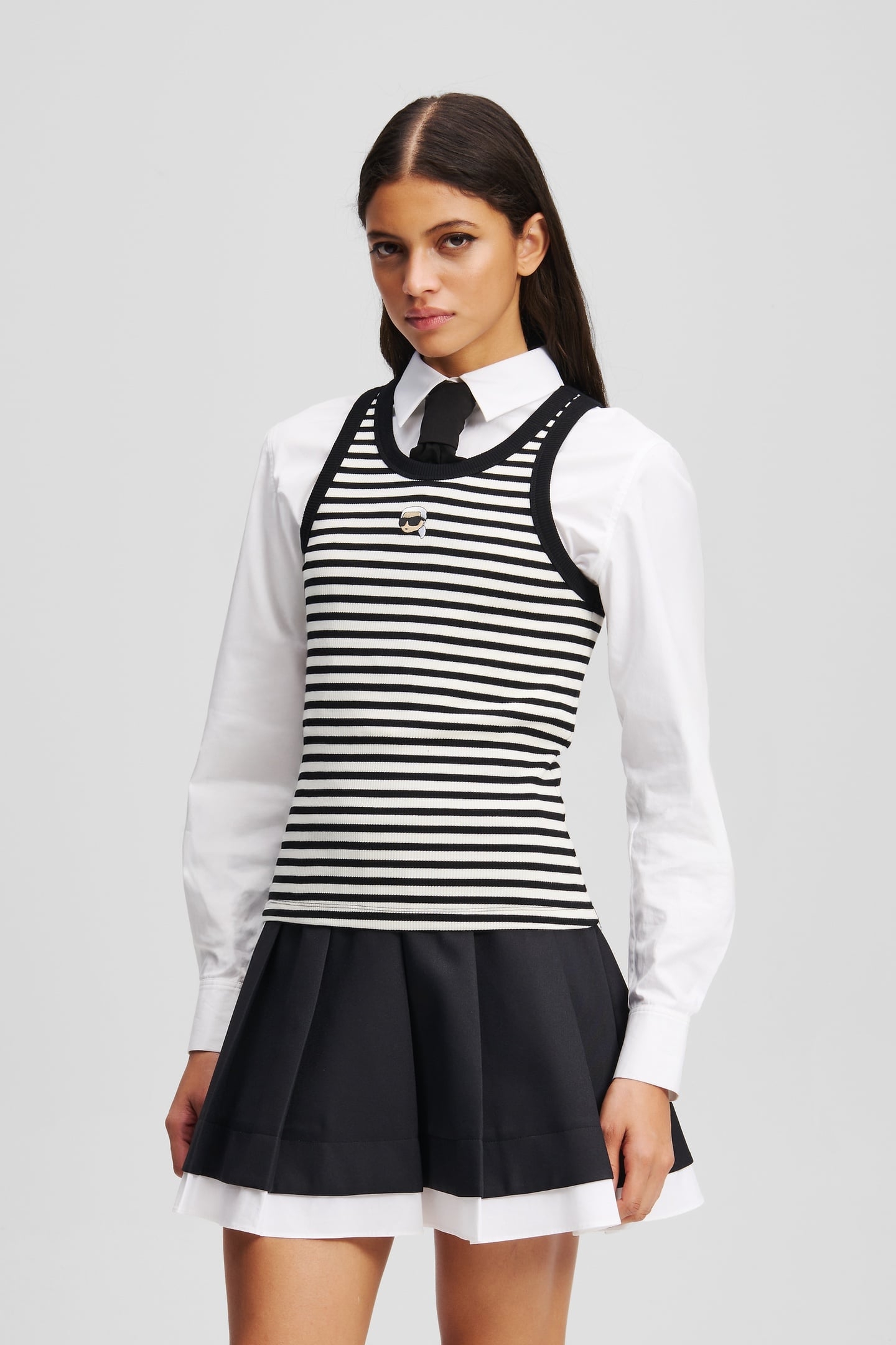 CANNOLI CREAM-BLACK IKON RIBBED TANK 1