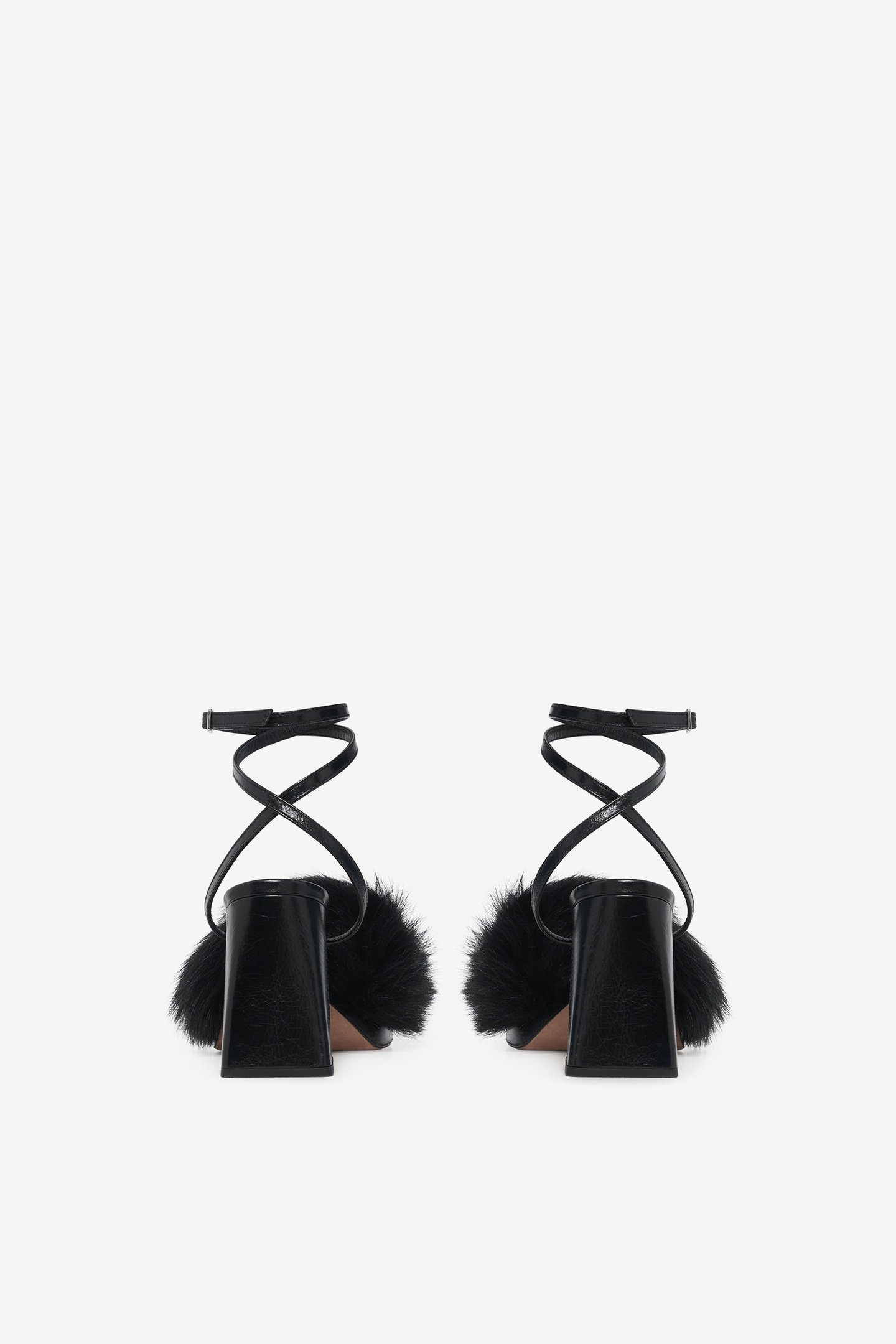 IRMA FOXY SANDALS BLACK FUR 5