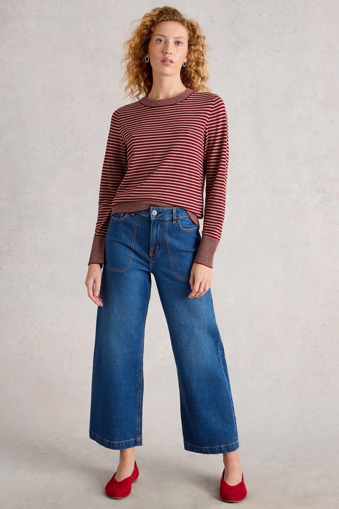 KATIE STRIPE JUMPER RED MULTI 1