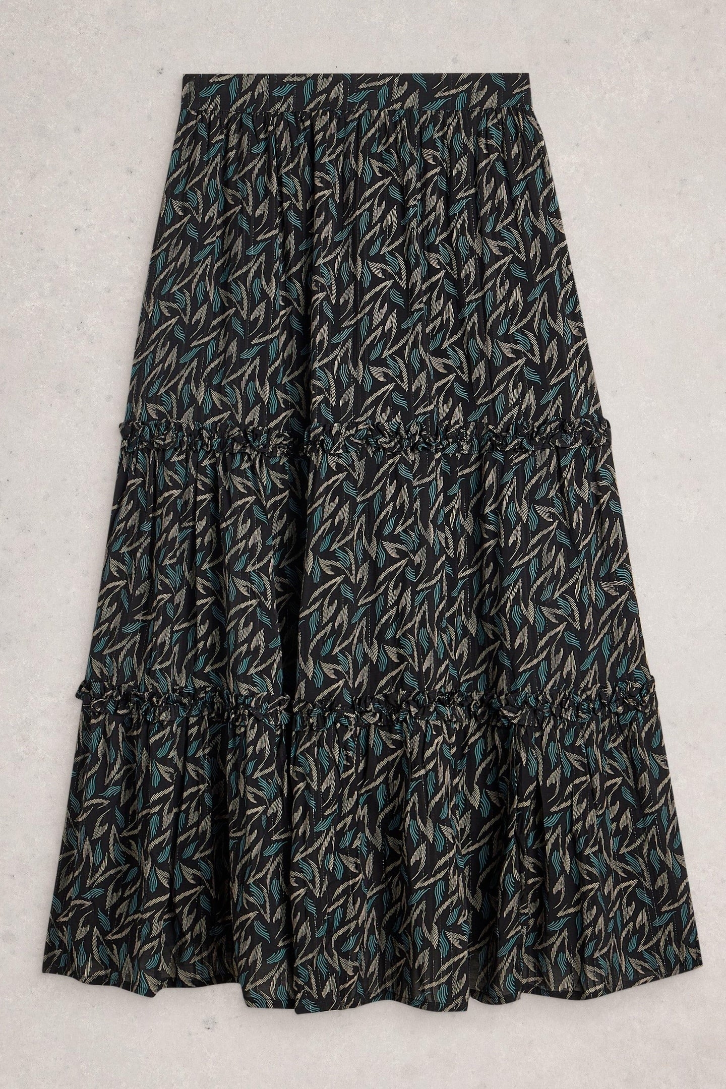 REMI METALLIC MIDI SKIRT BLACK MULTI 3