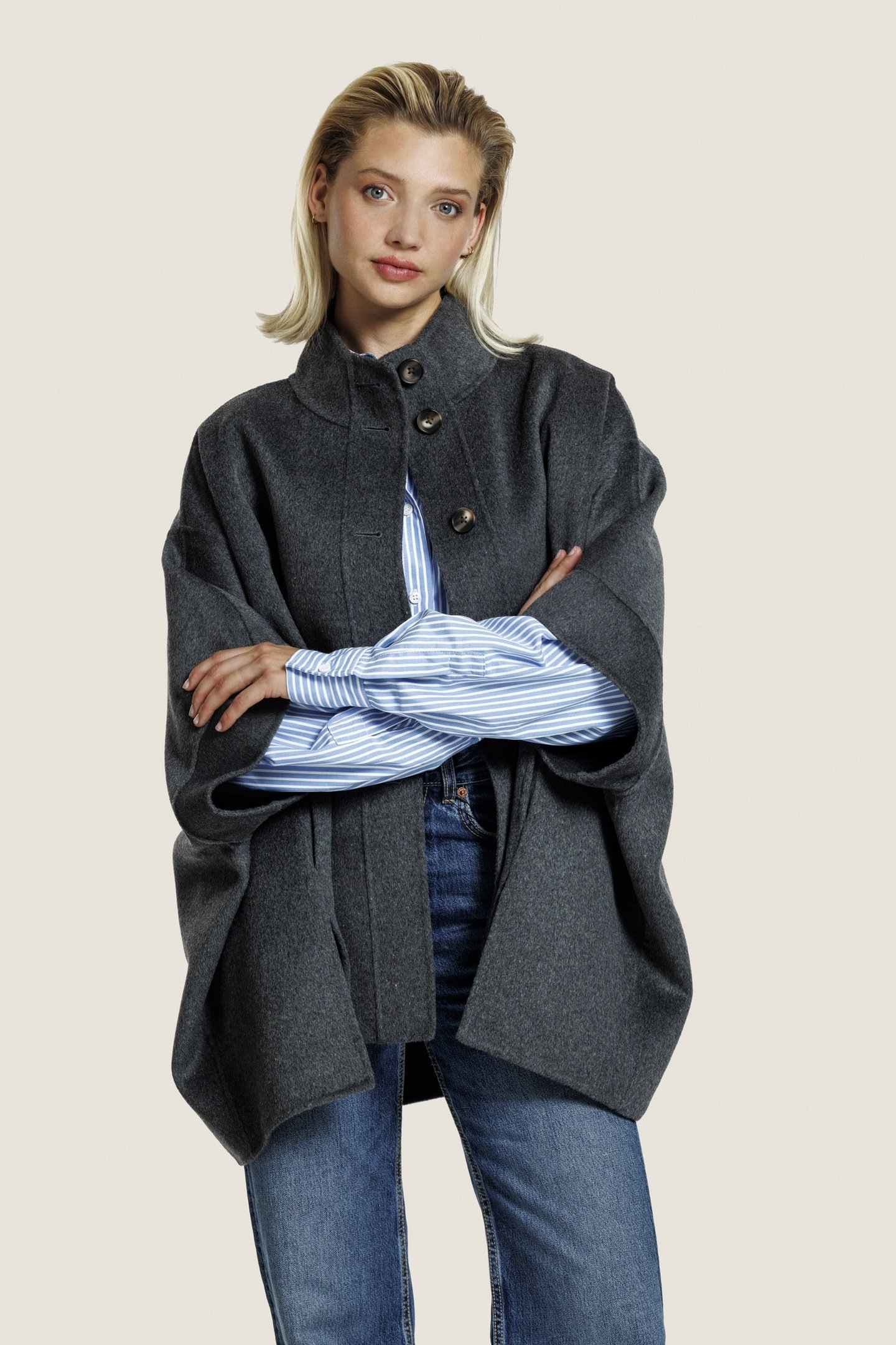 IVY WOOL JACKET D. GREY MELANGE 1