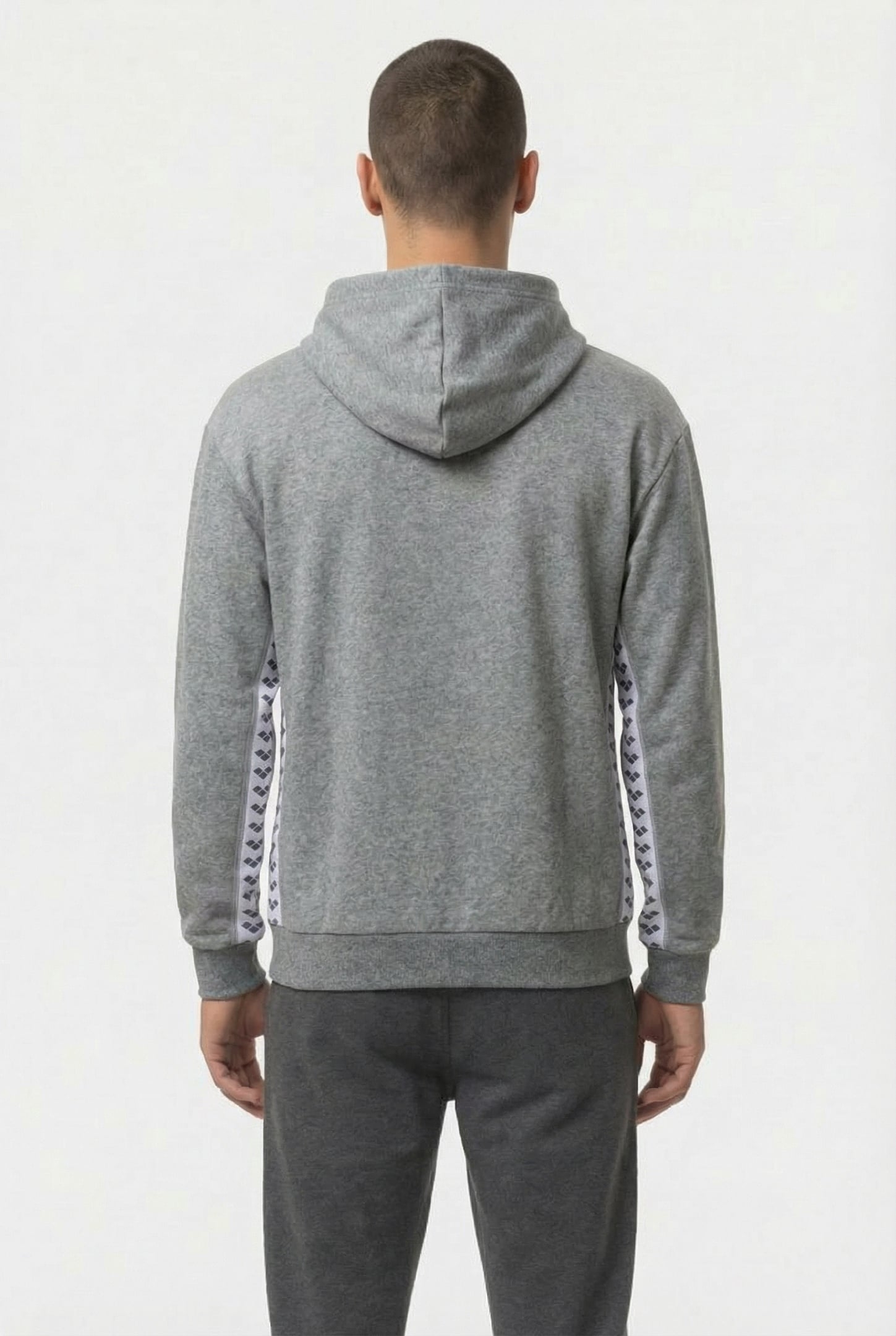 UNISEX HOODIE TEAM DARK GREY MELANGE WHITE BL 4