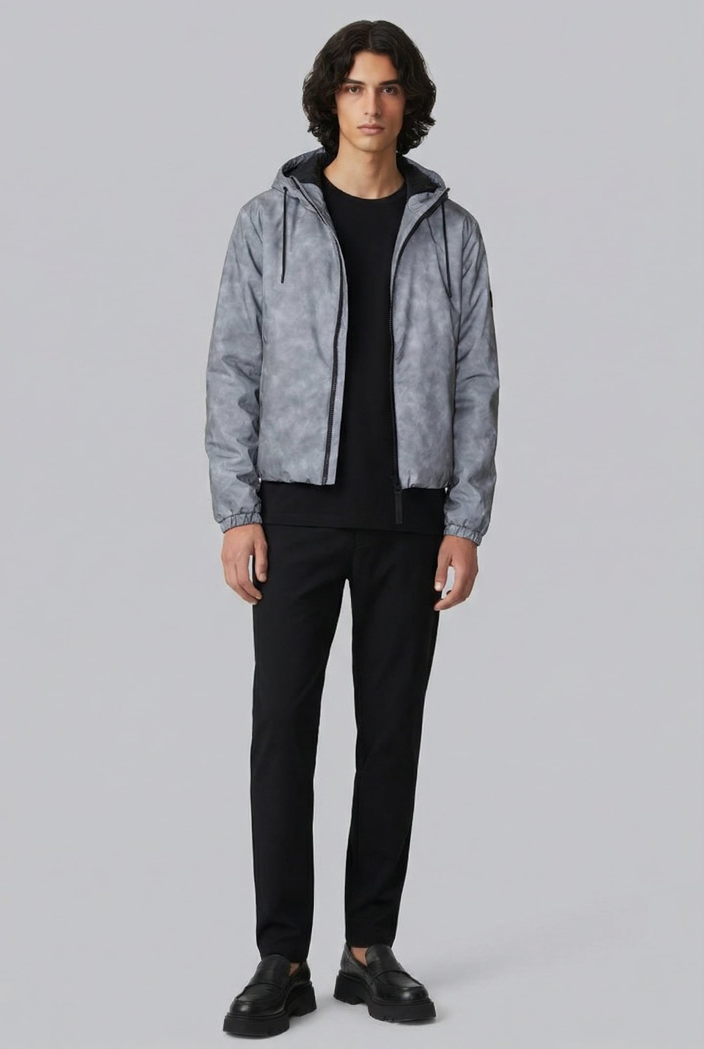 LOHJA SHORT INSULATED JACKET W3T1 DISTRESSED GREY UNISEX 4